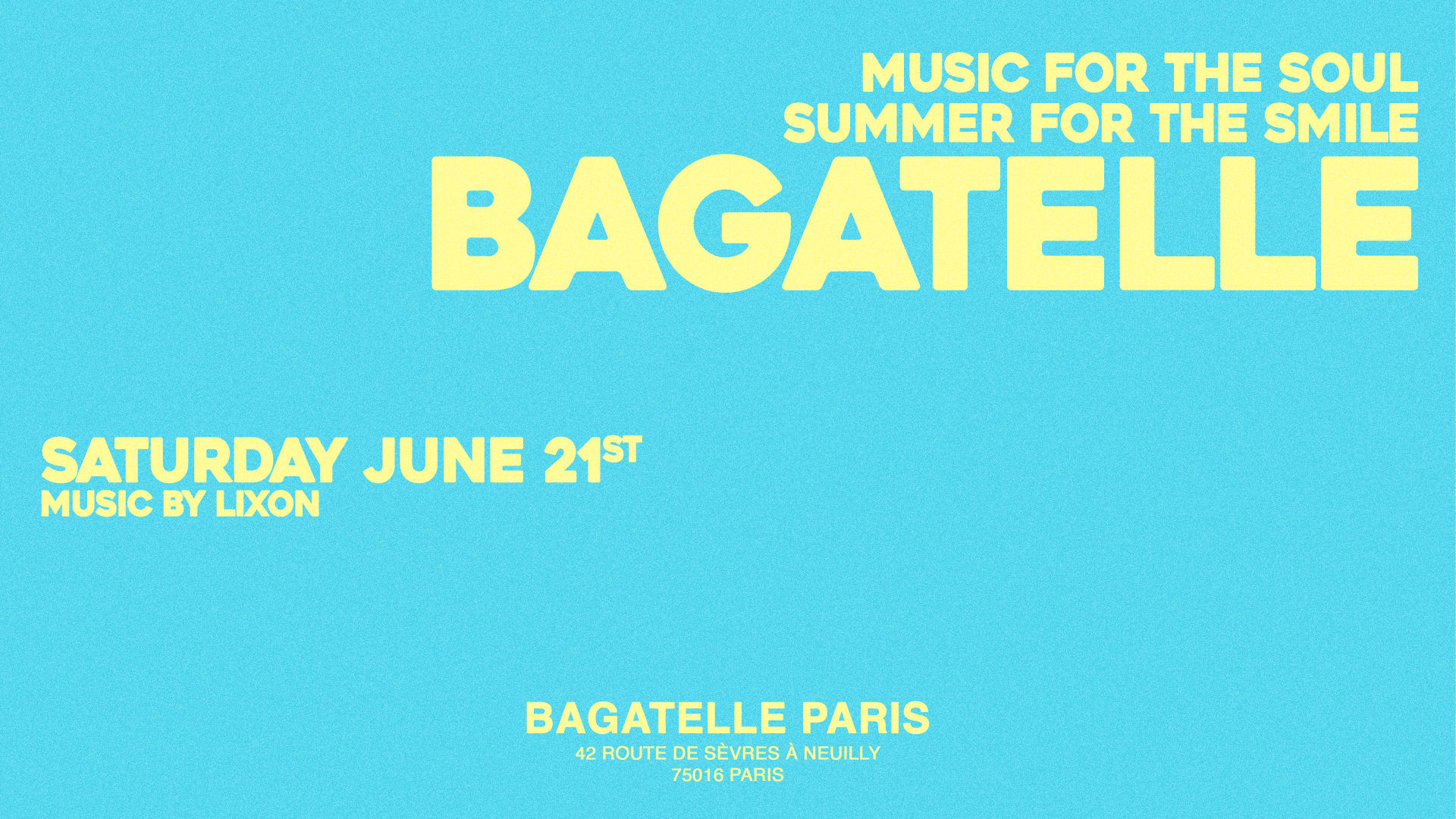 Bagatelle Paris // Samedi 21 Juin 2025 Cover