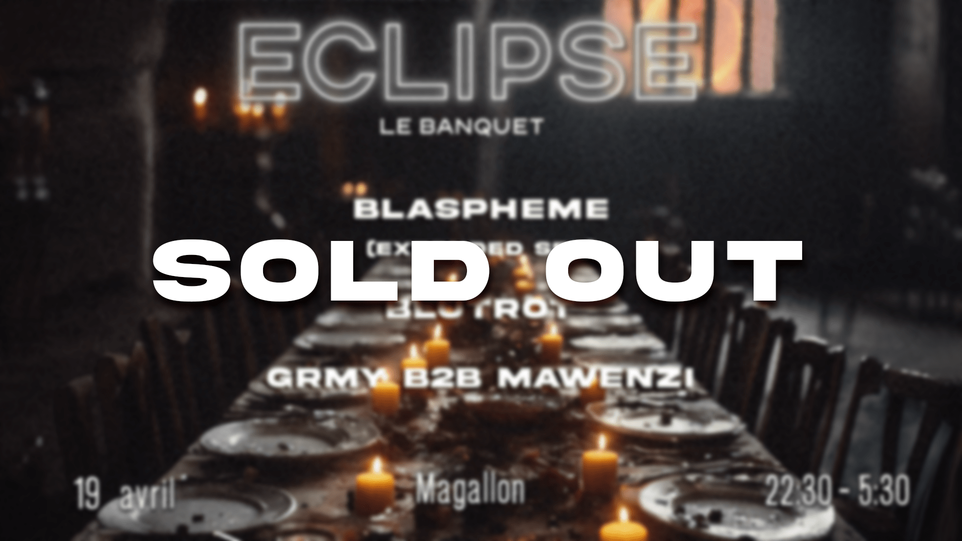 Eclipse : Le Banquet ( Anniversaire 1 An ) Cover
