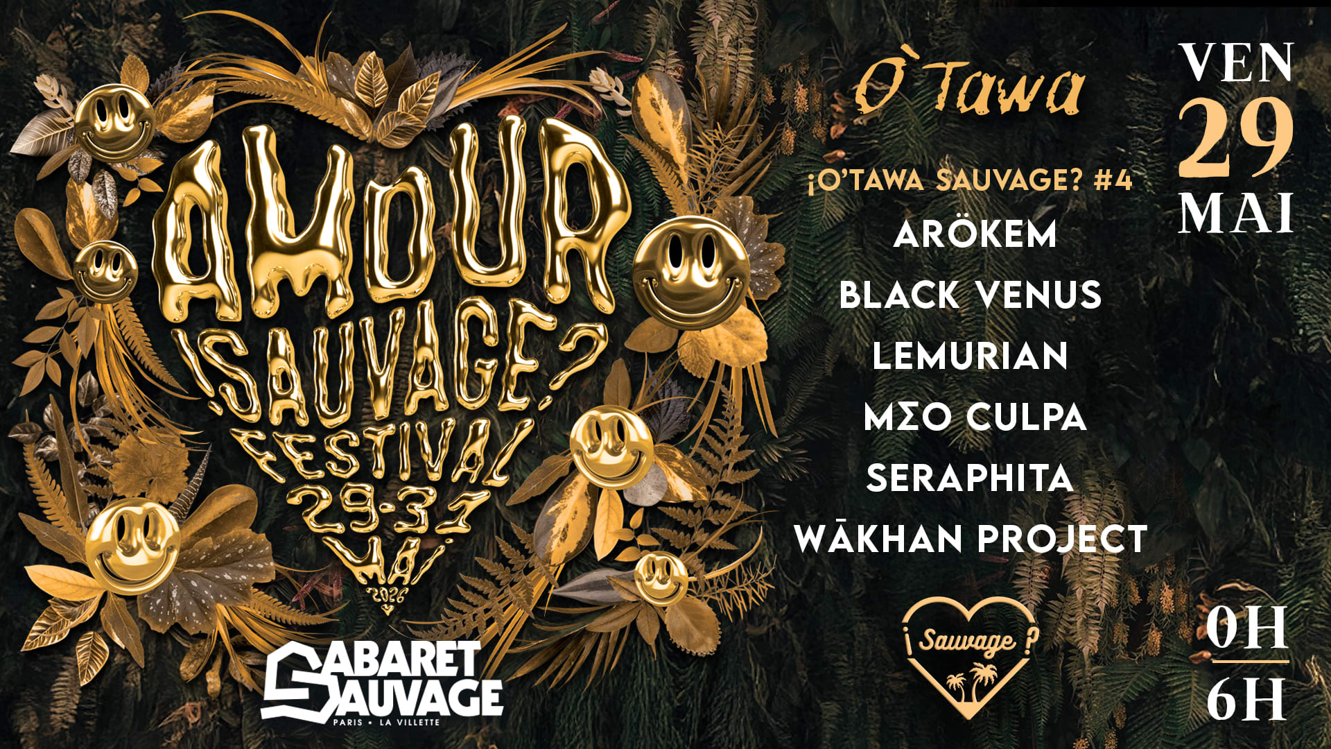 ¡Amour Sauvage Festival #4? O'tawa • Jour 1 • 29.05.26 Cover