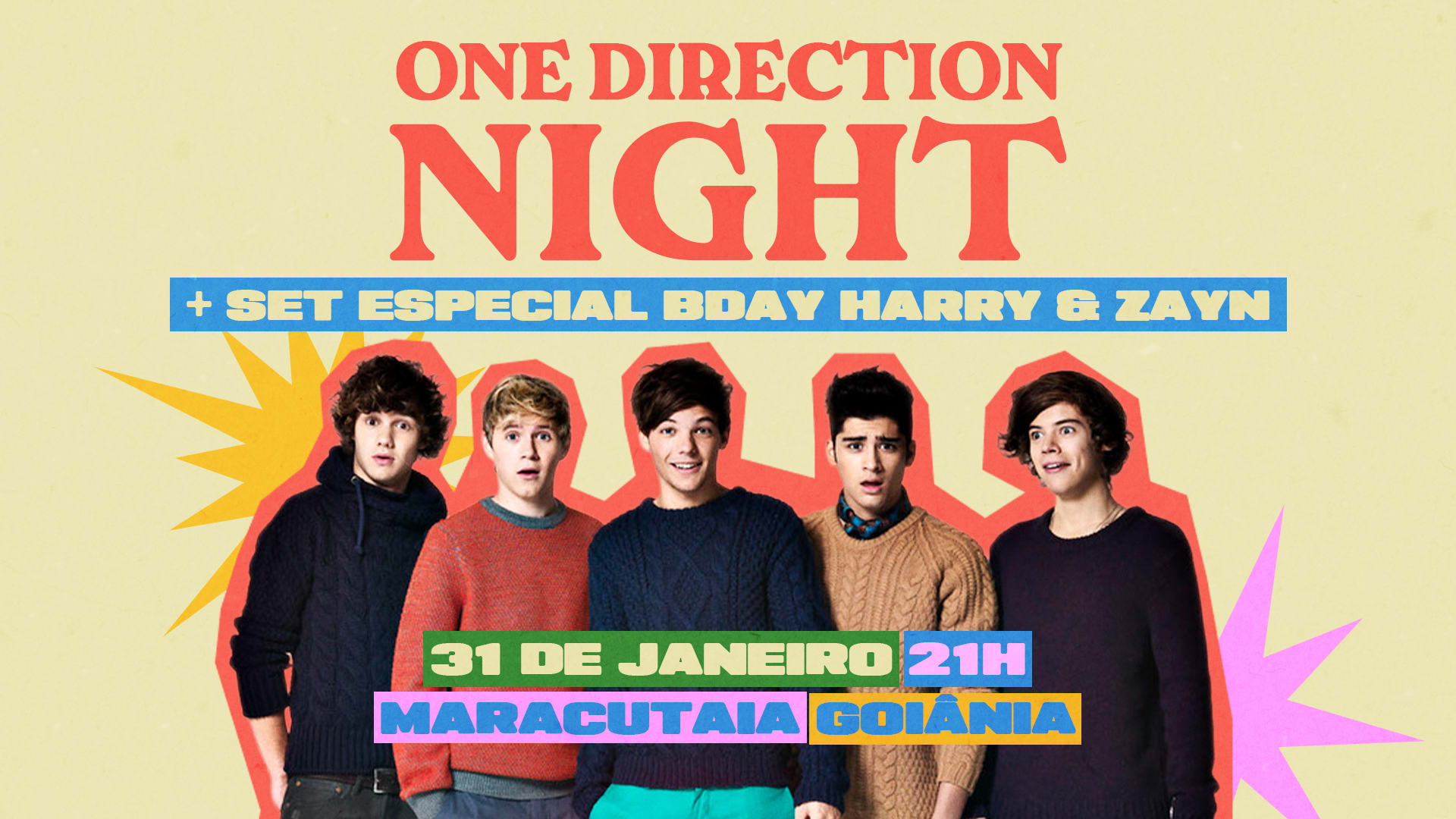 1d Night + Bday Harry & Zayn Em Goiânia Cover