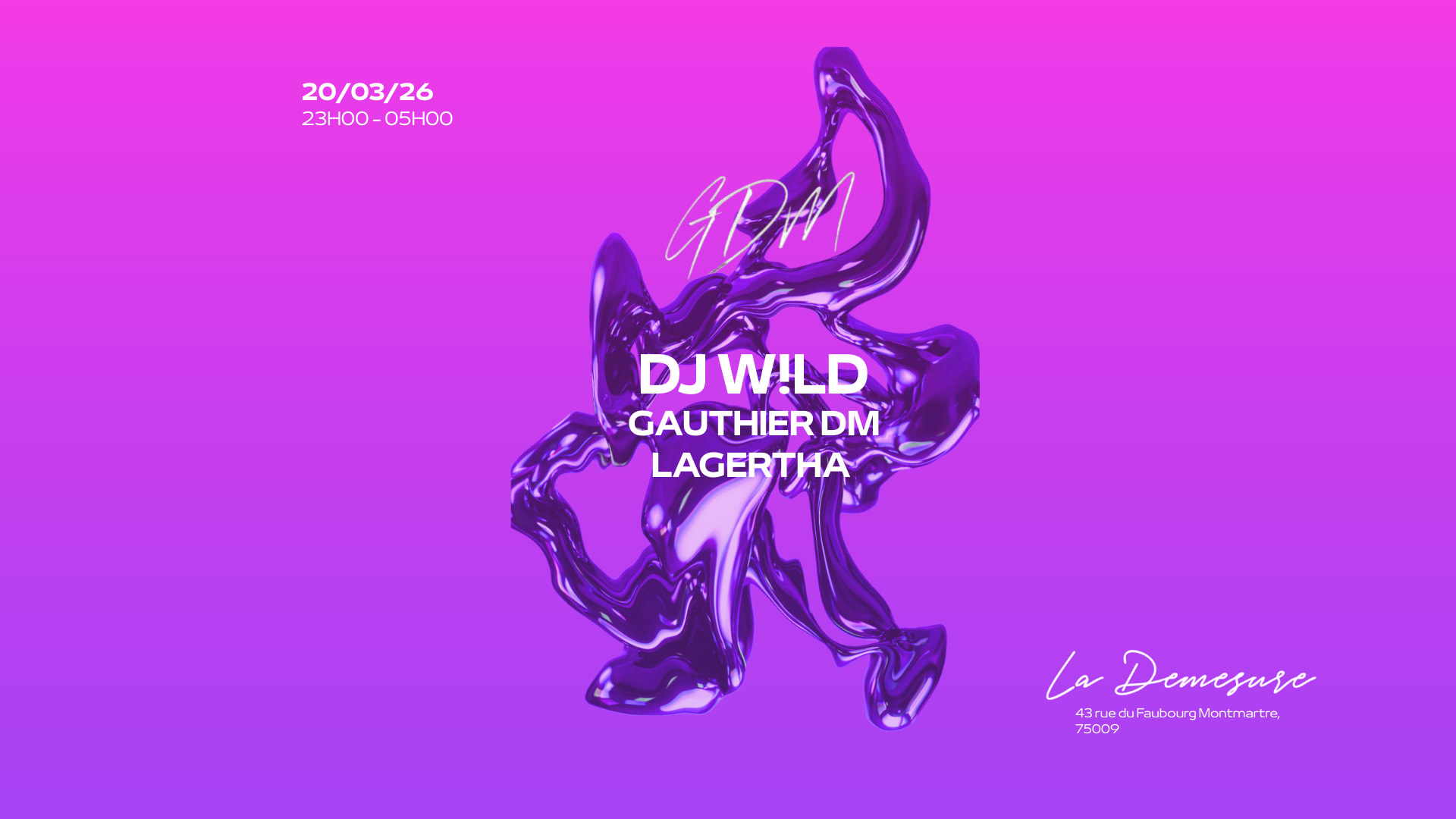 Dj W!Ld, Gauthier Dm, Lagertha Cover