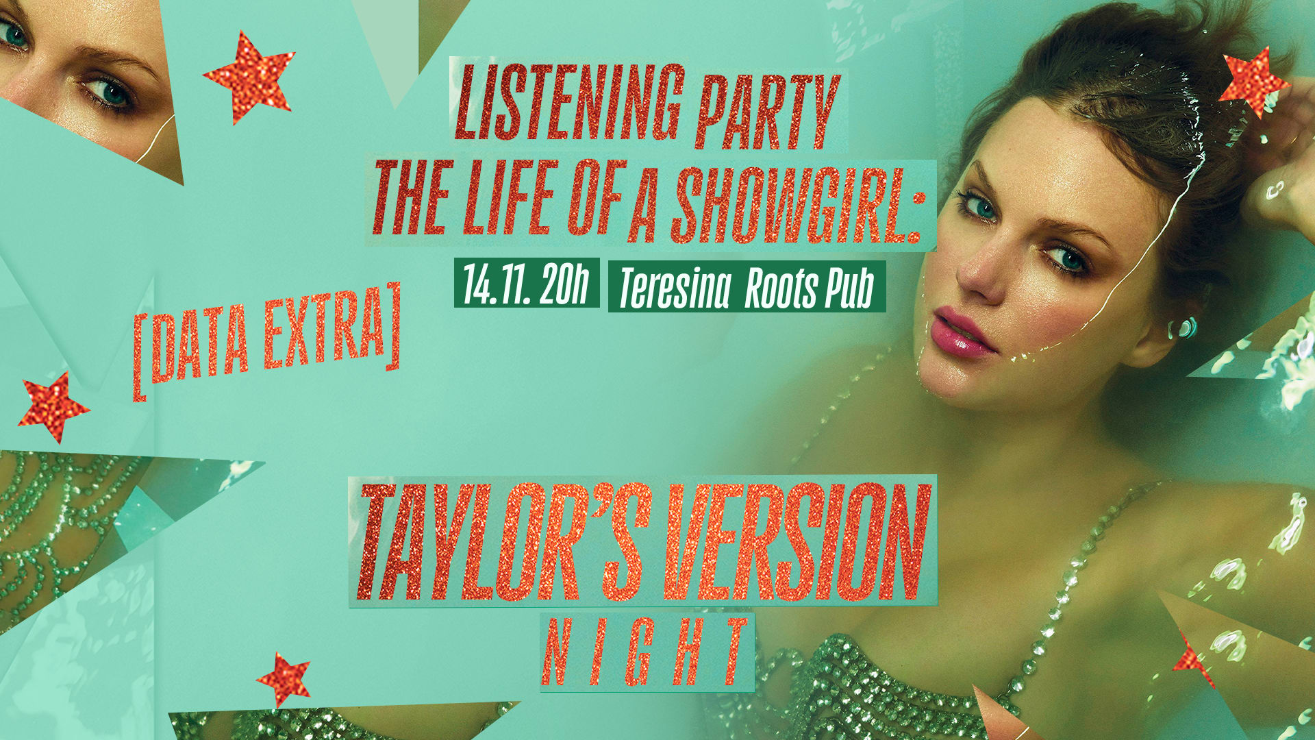 Taylor's Version Night: Showgirl Em Teresina (Data Extra) Cover