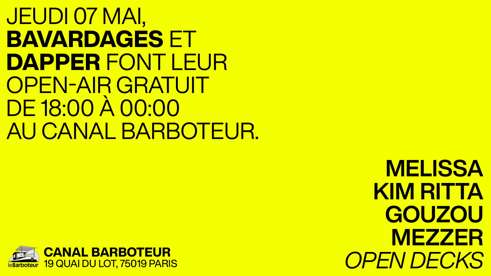 Open Air - Bavardages X Dapper Cover