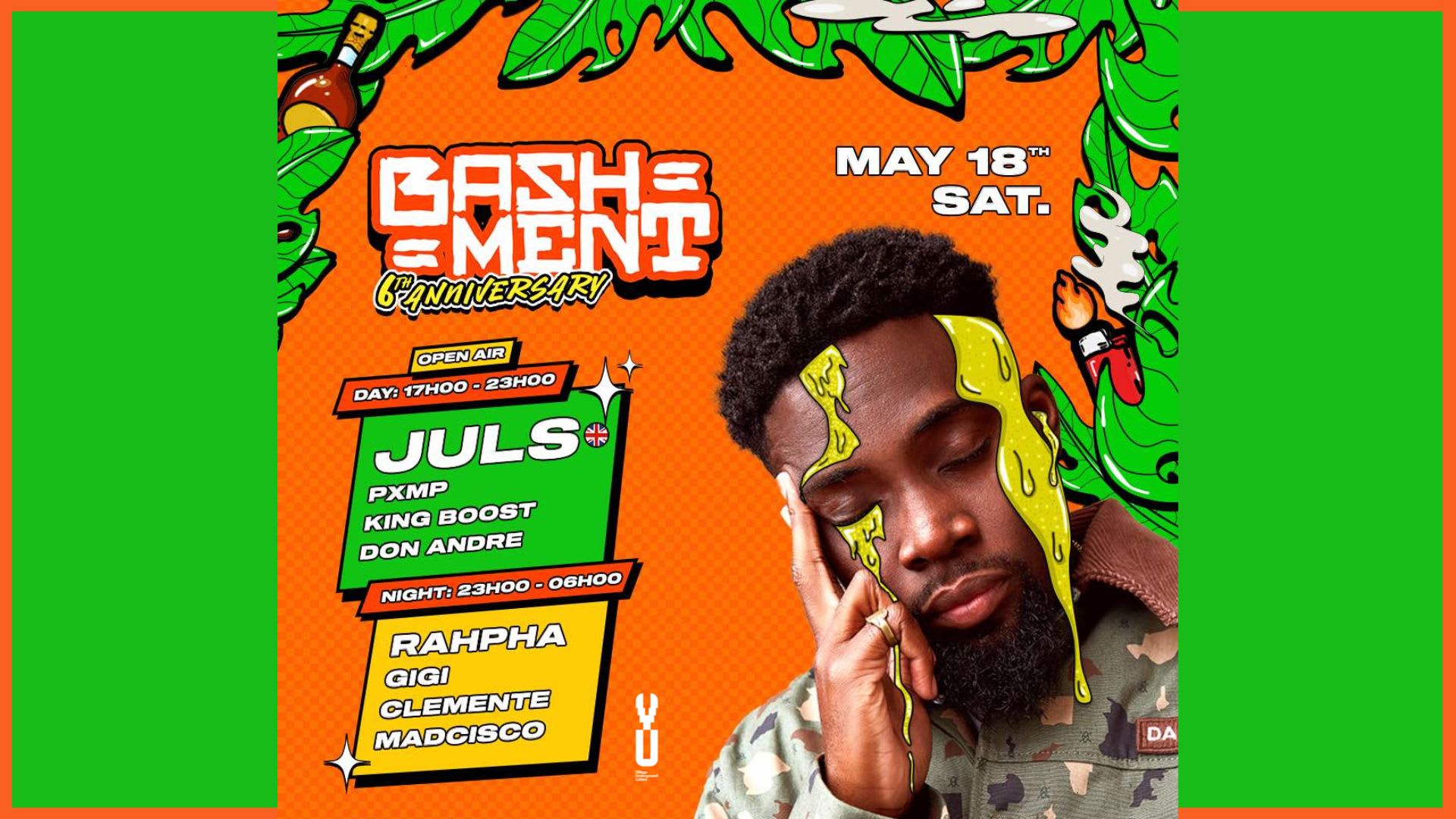 Bashment 6th Anniversary With Juls Cover