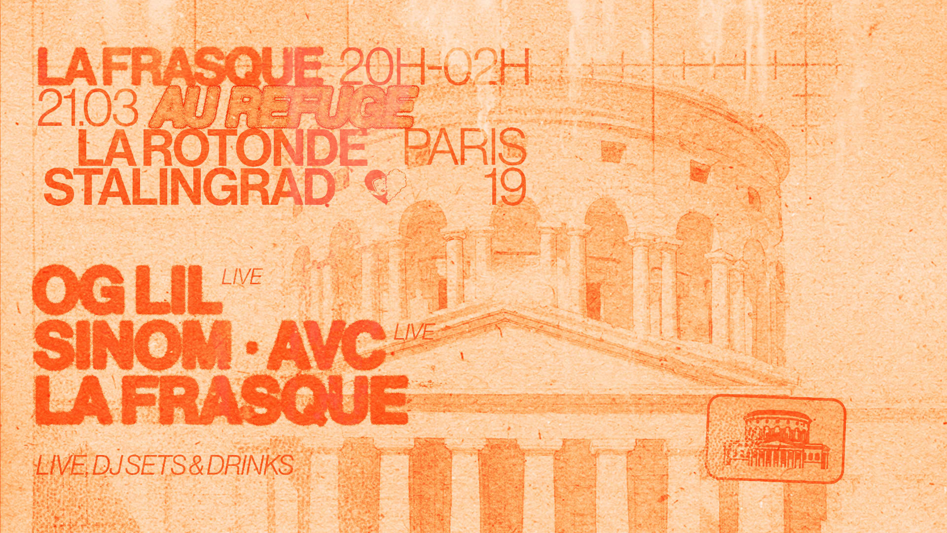 La Frasque Au Refuge @La Rotonde Stalingrad Cover