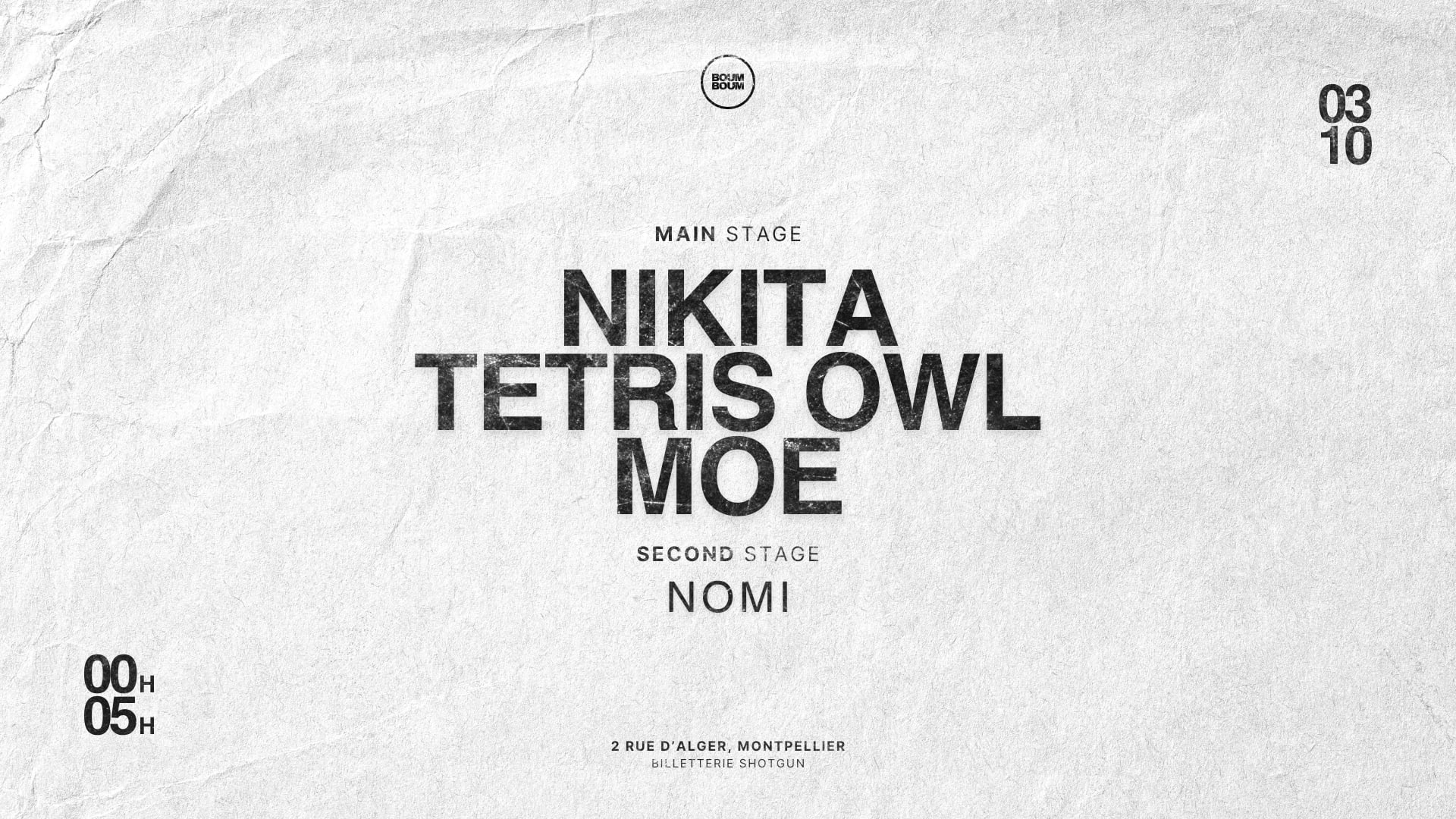 Boum Boum : Nikita - Tetris Owl - Moe Cover