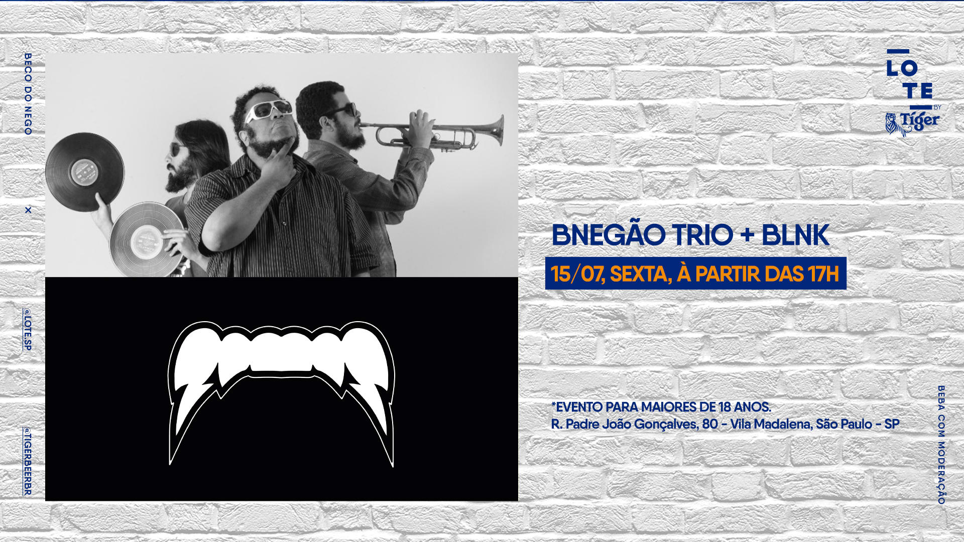 Lote By Tiger Com Bnegão Trio + Blnk + Dj Miya B Cover
