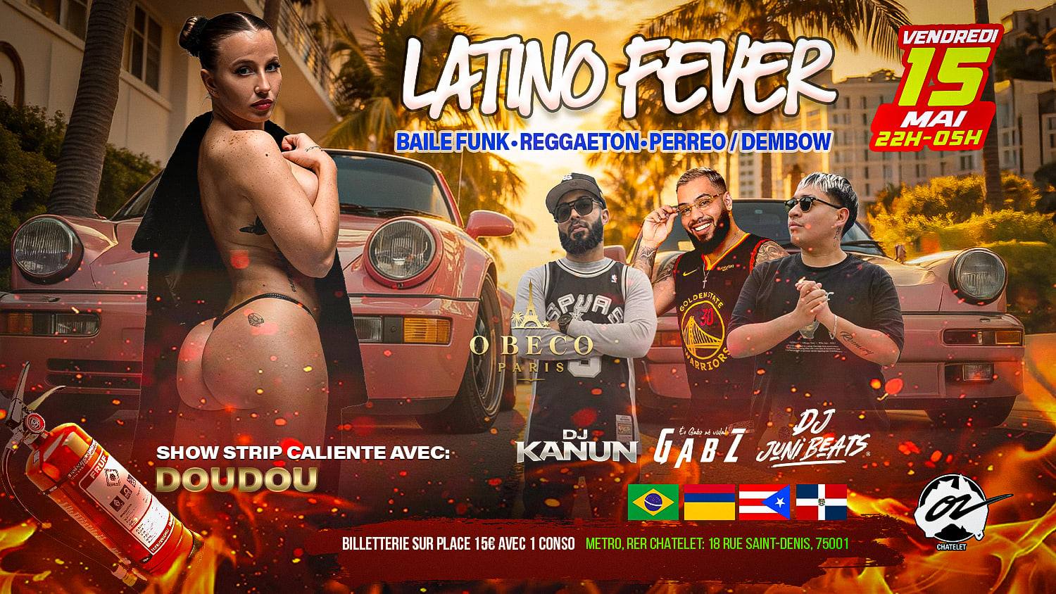 Fatino Fever 100% Latino + Show Caliente De Doudou Cover