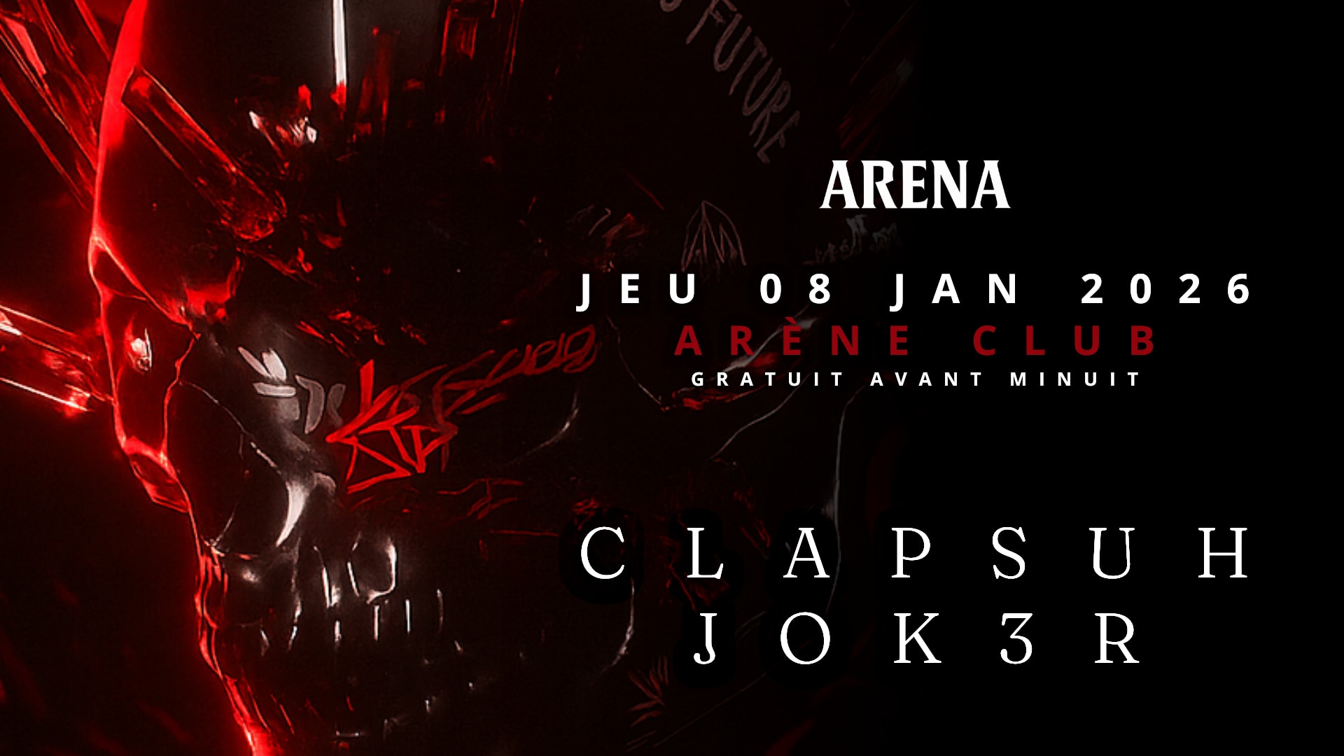 Arena Jeudi Techno : Clapsuh X Jok3r Cover