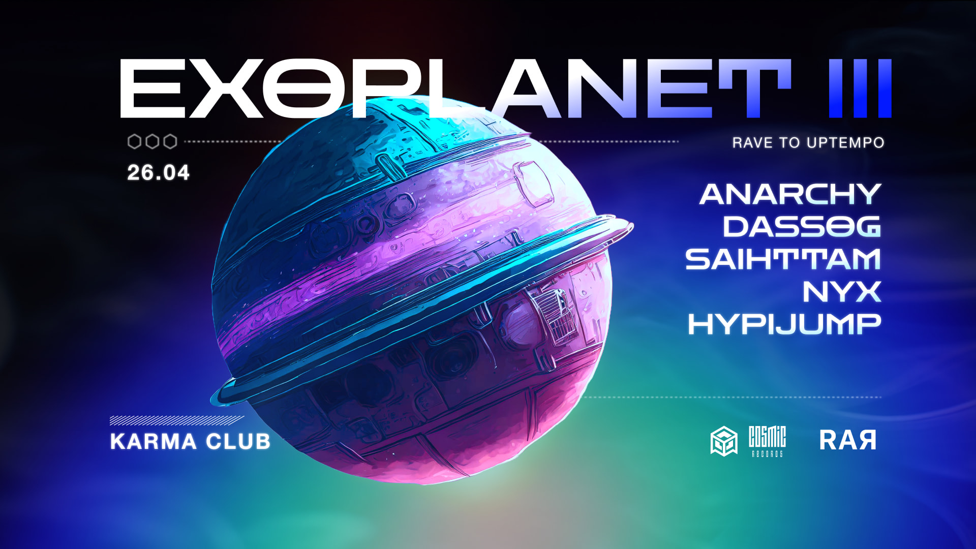 Rar X Cosmic : Exoplanet #3 [Rave To Uptempo] Cover