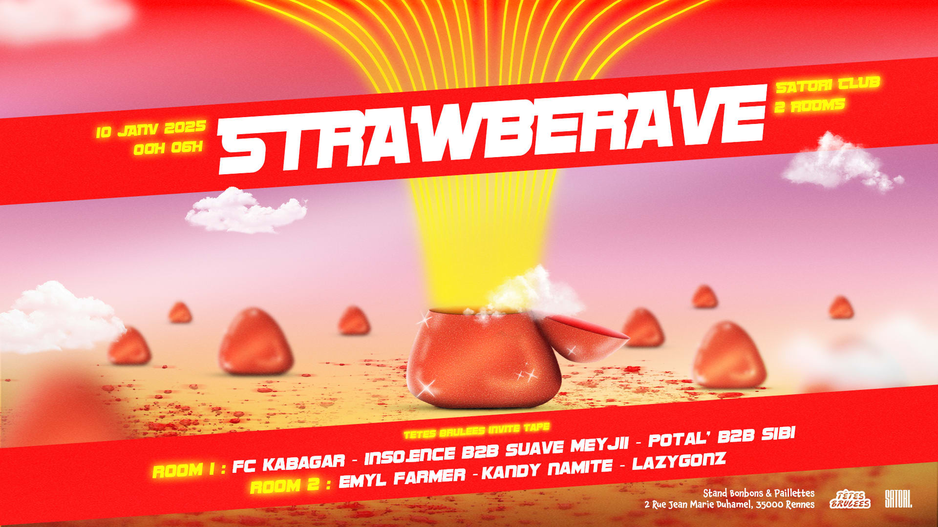 Strawberave By Têtes Brulées Agency X Satori Club Cover