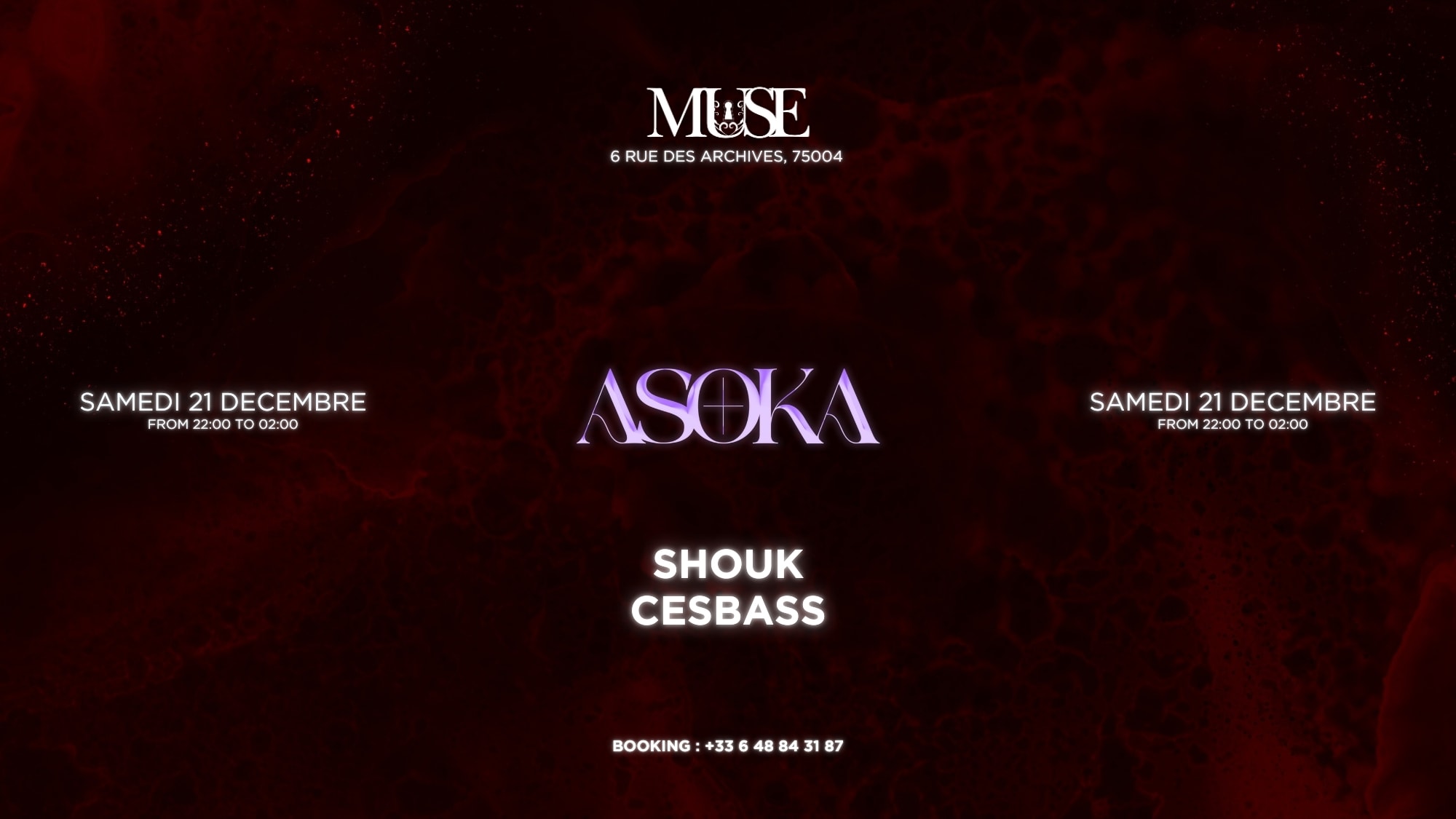 Asoka - Muse - Samedi 21 Décembre Cover