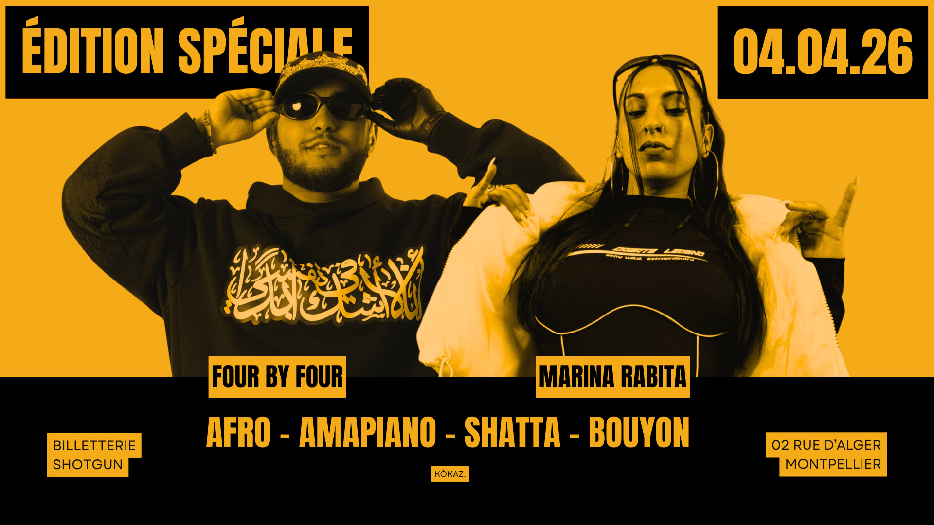 Kòkaz : Four By Four - Marina Rabita Cover