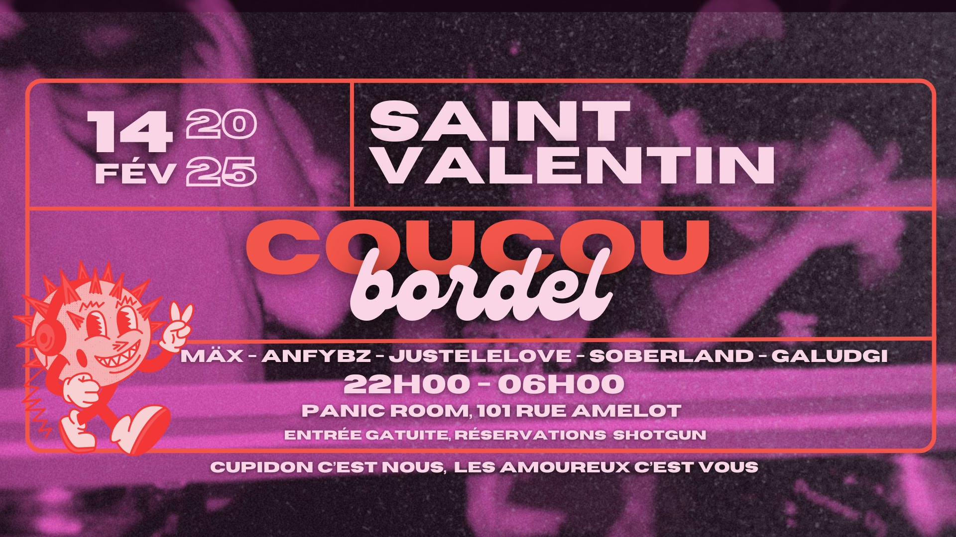 Coucou Bordel Fête La Saint-Valentin Au Panic Cover