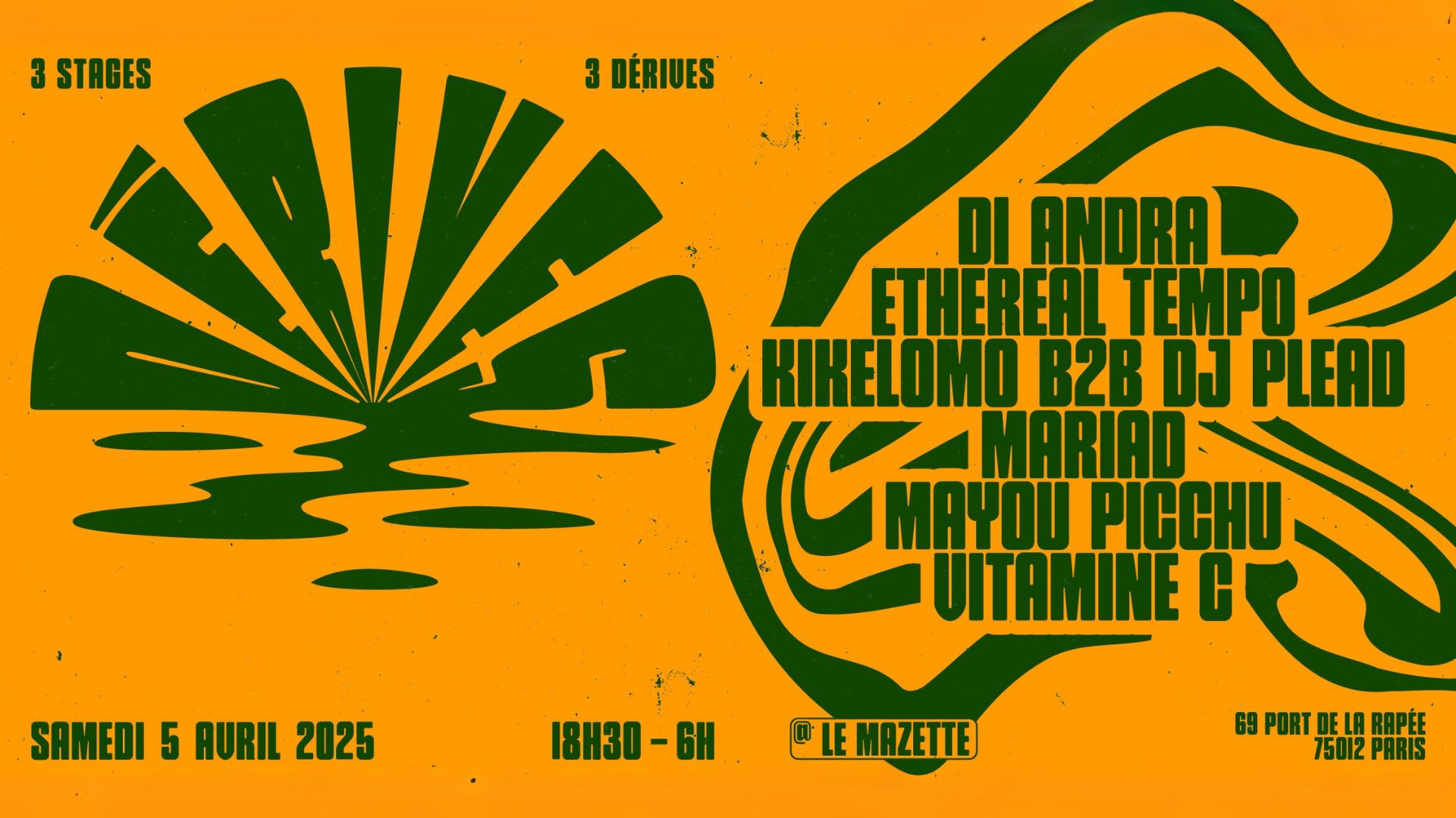 Dérives W/ Kikelomo, Dj Plead, Mariad, Mayou Picchu Cover