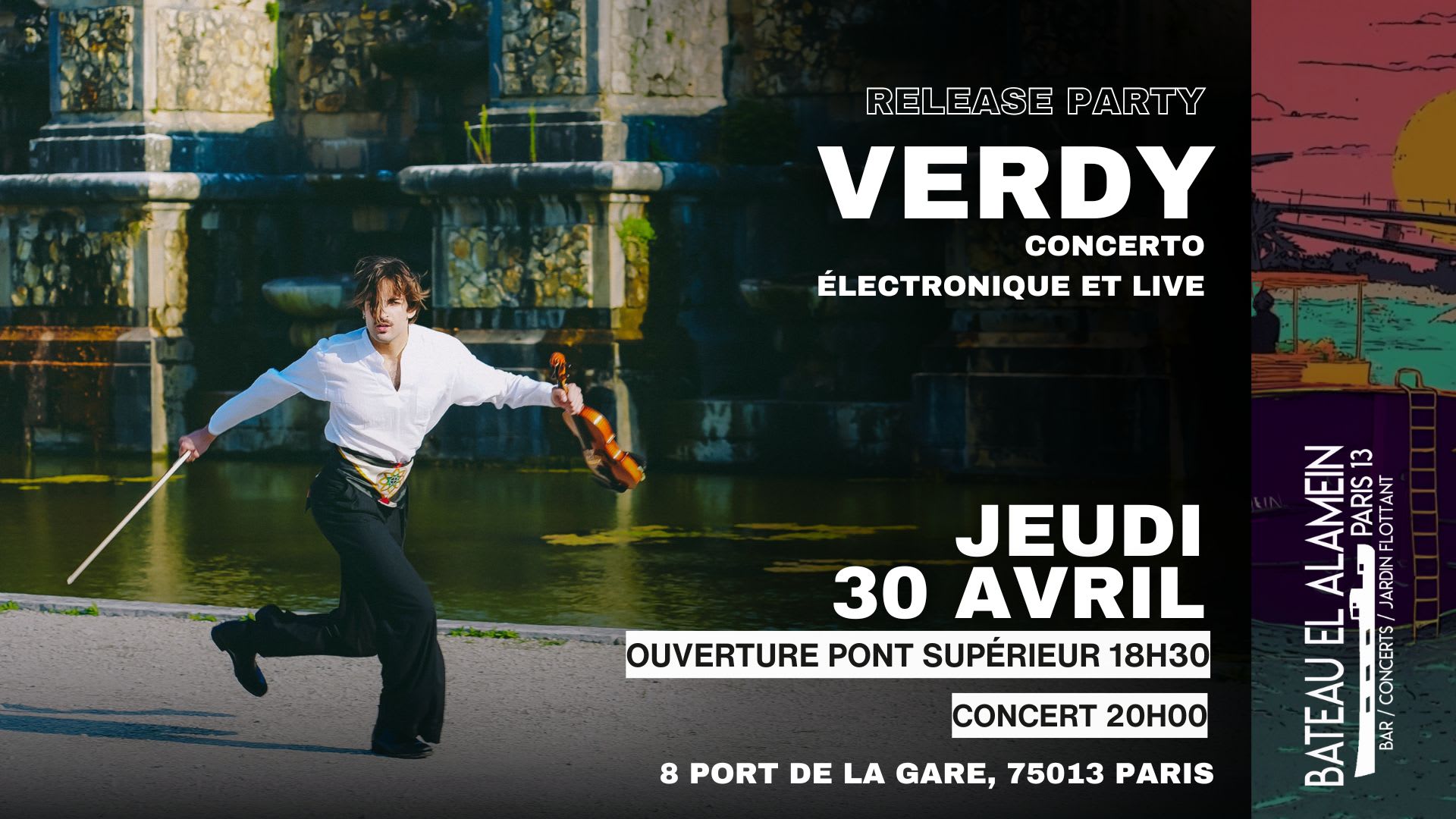 Jeu 30/04: Verdy - Release Party Cover