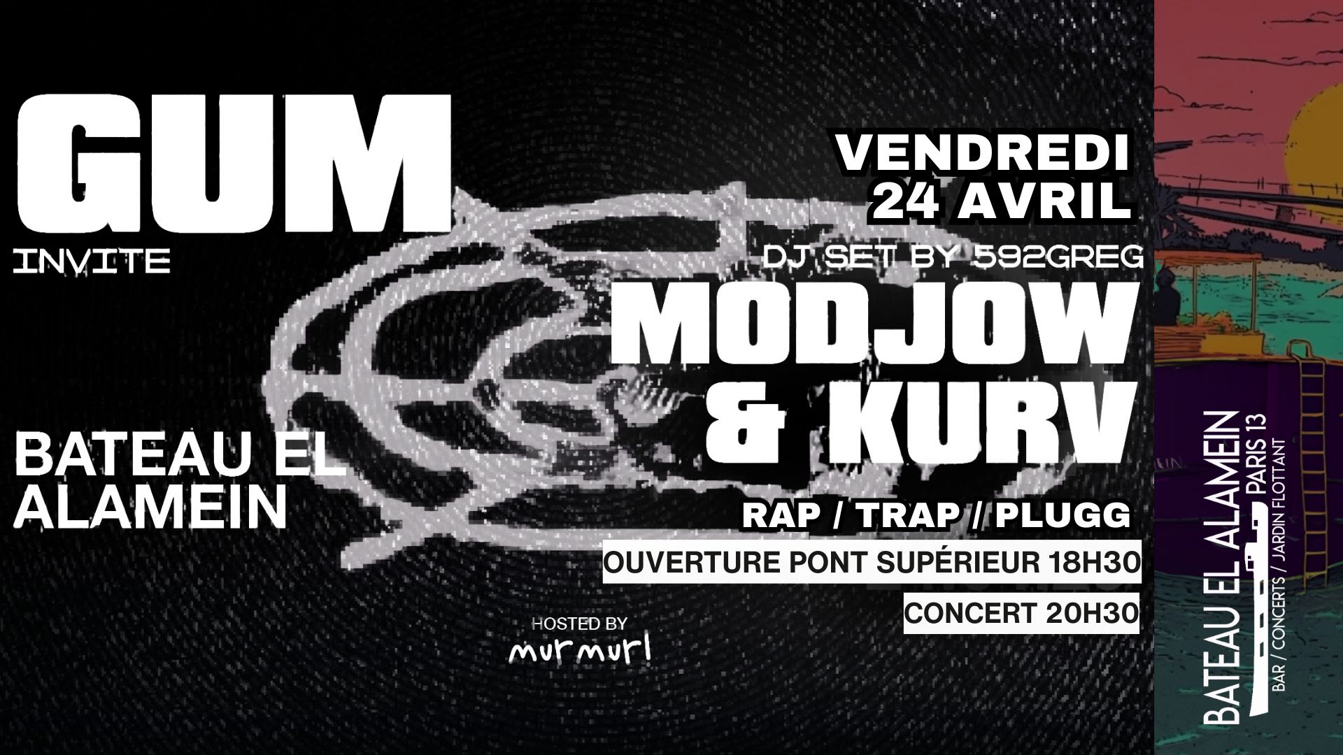 Ven 24/04 : - Gum Invite Modjow & Kurv Cover