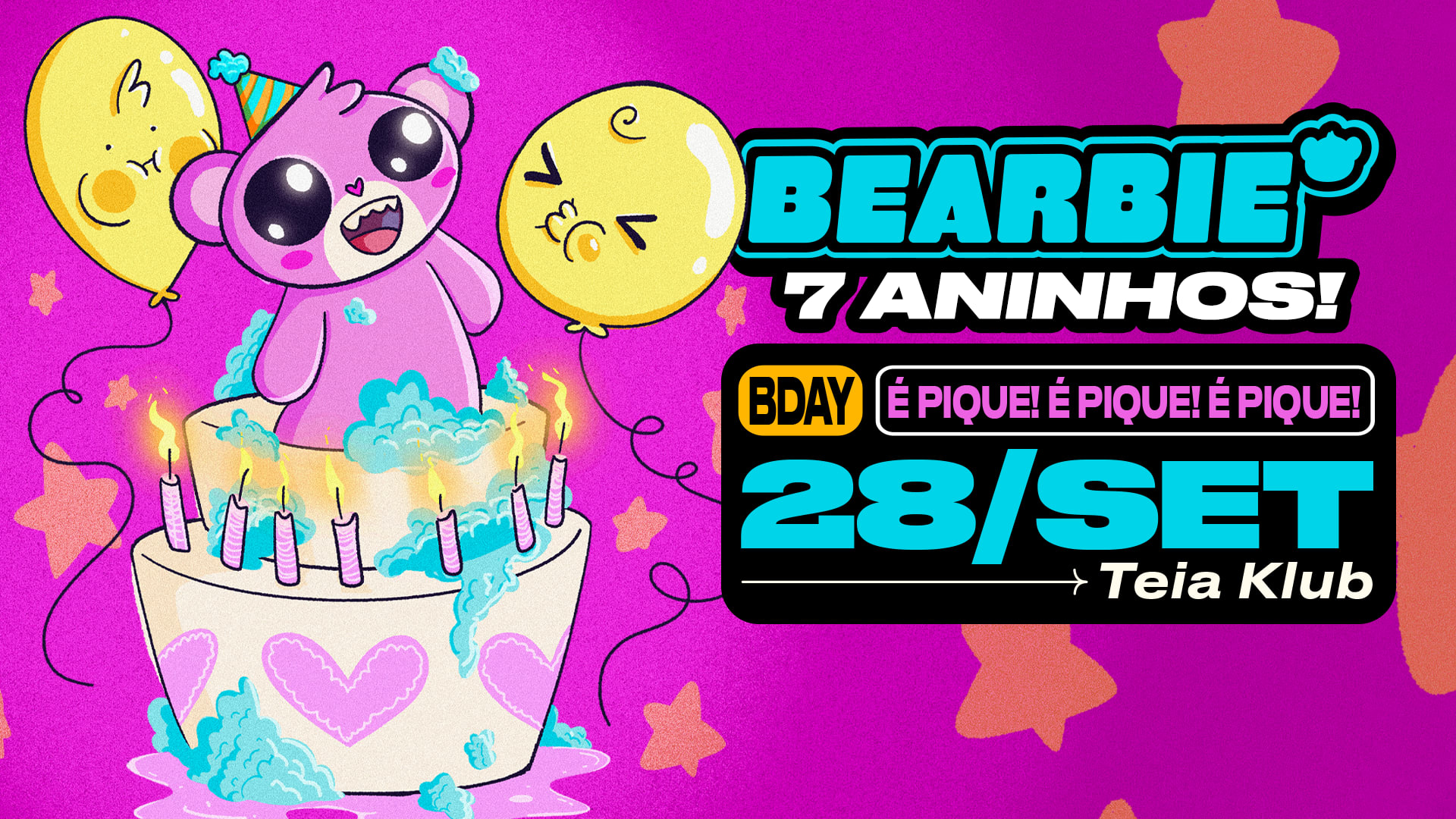 ☆ Bearbie De Aniversário ~ 7 Aninhos ☆ Na Teia Klub ☆ Cover