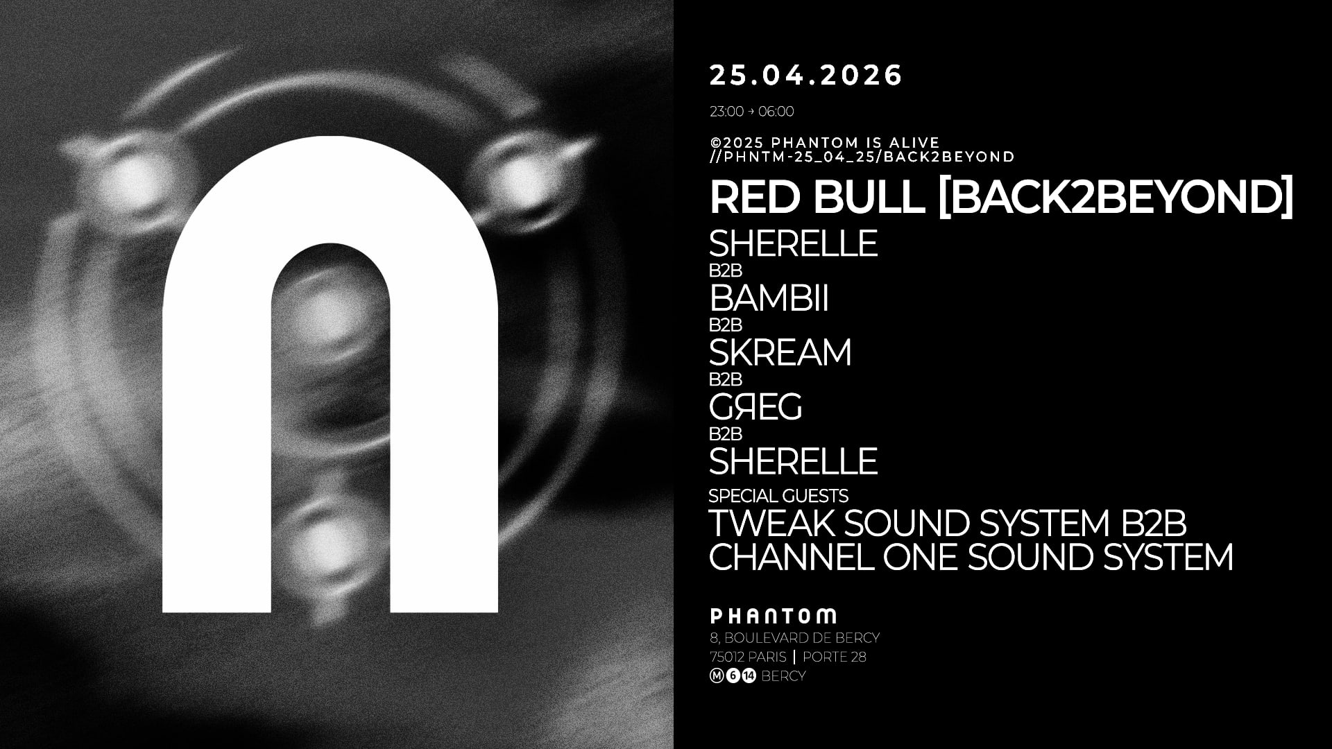 Phantom Back2beyond: Sherelle B2b Bambii B2b Skream B2b Greg Cover