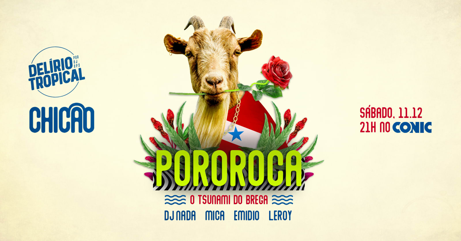 Delírio Tropical No Chicão Convida Pororoca - 11/12  Cover