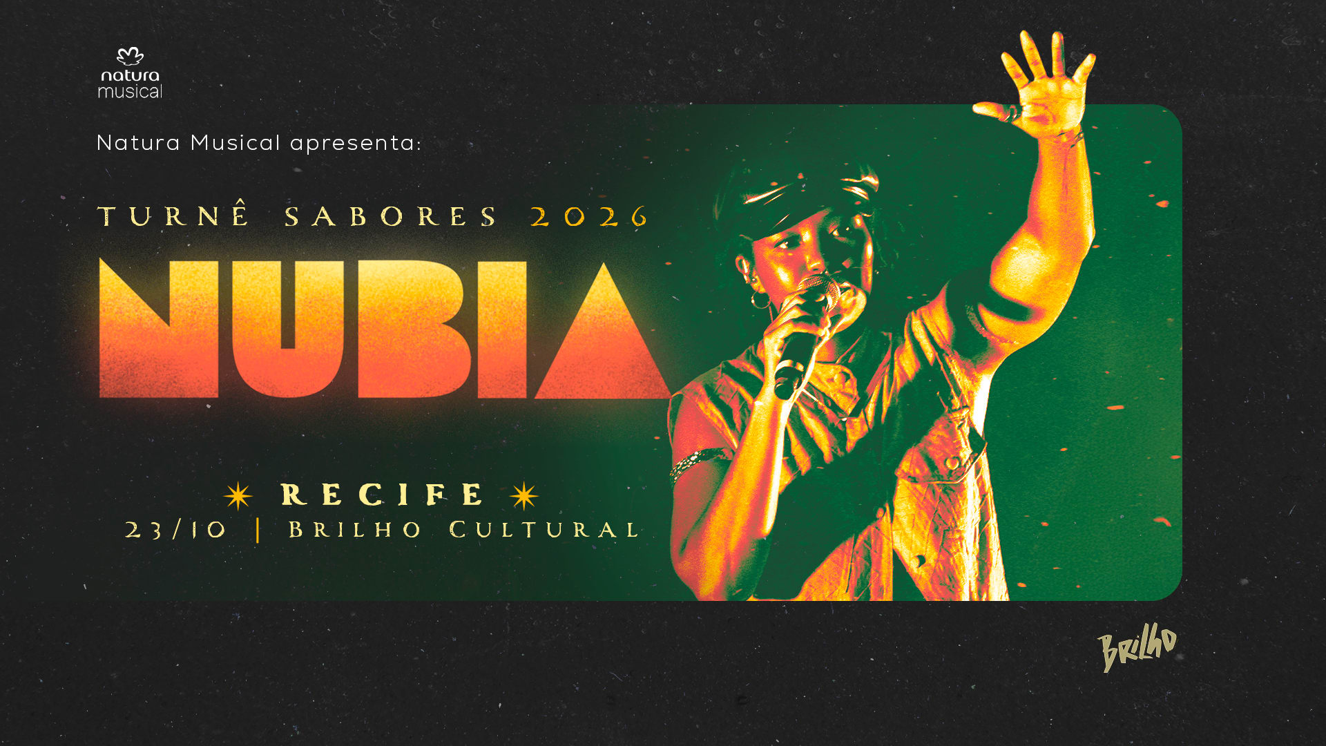 Turnê Sabores 2026 - Nubia Cover
