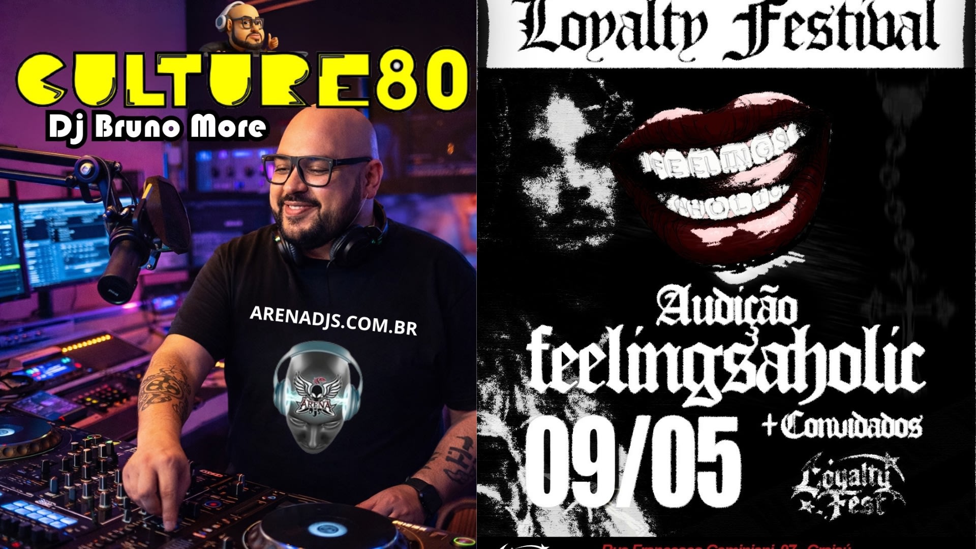 Festa Culture 80 + Feelingsaholic  Mixtape + Convidados Cover