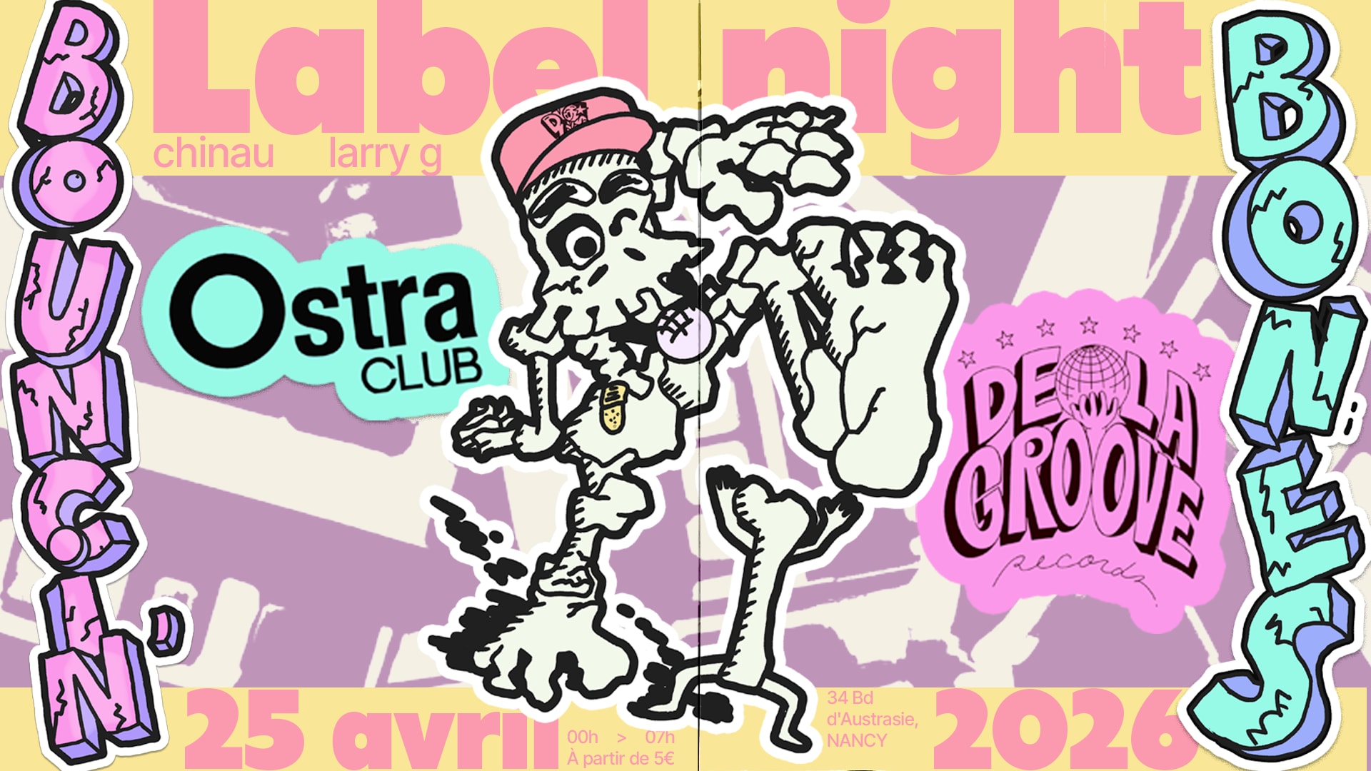 Dlg Release Party - Bouncin Bones | 25.04 Ostra Club, Nancy Cover