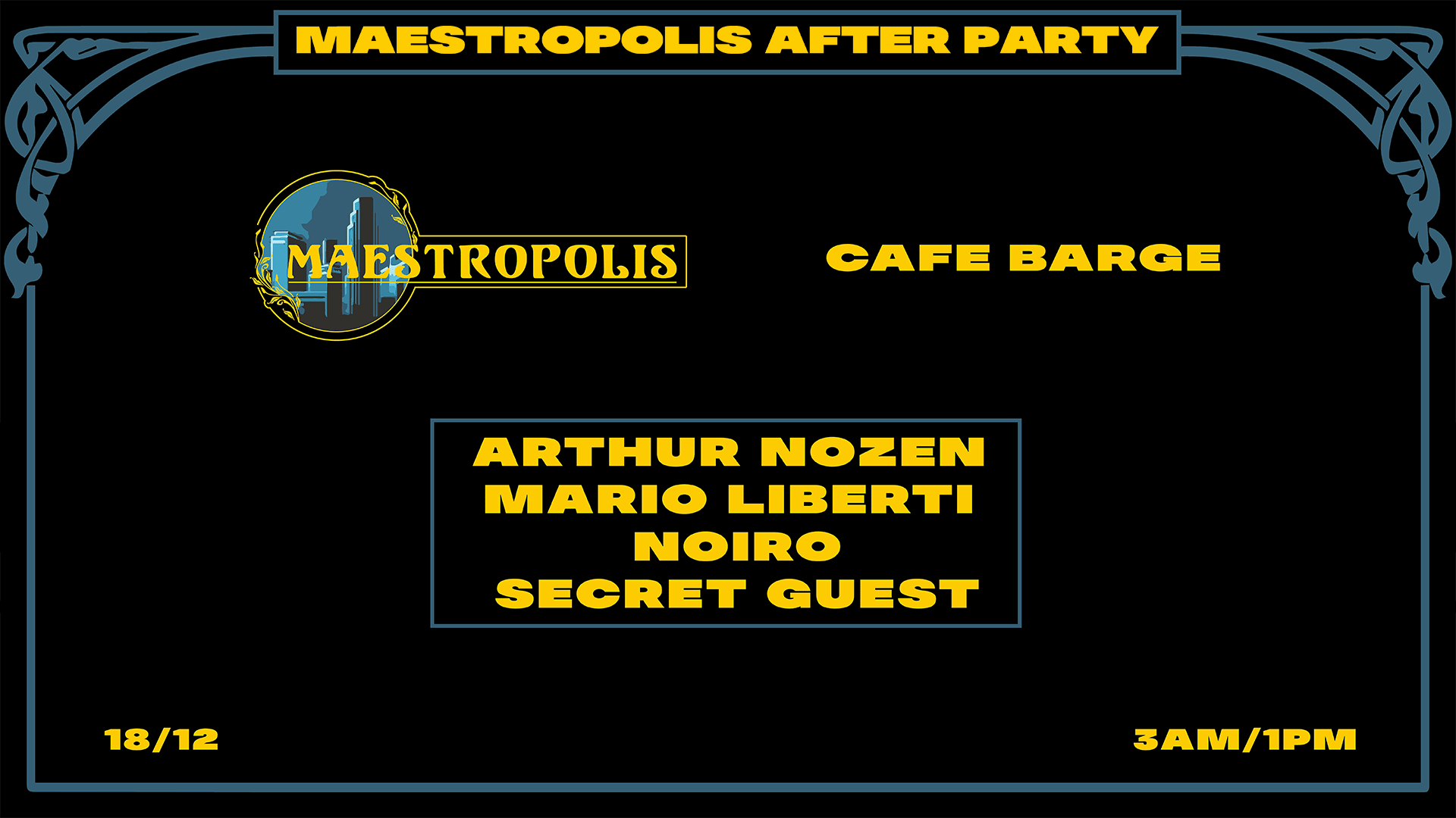 Maestropolis After-Hours Party @ Café Barge Cover