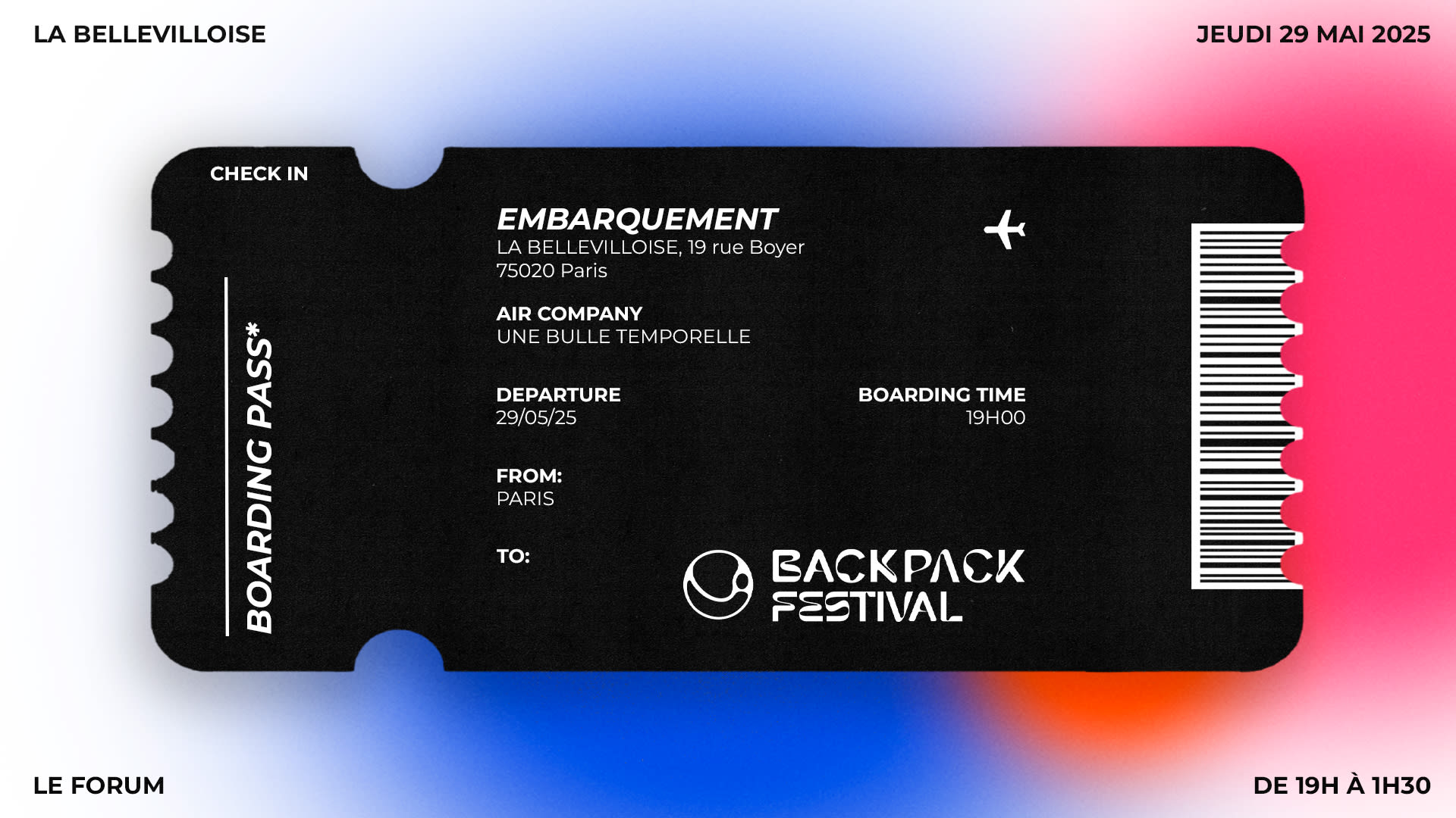 Embarquement - Backpack Festival Cover
