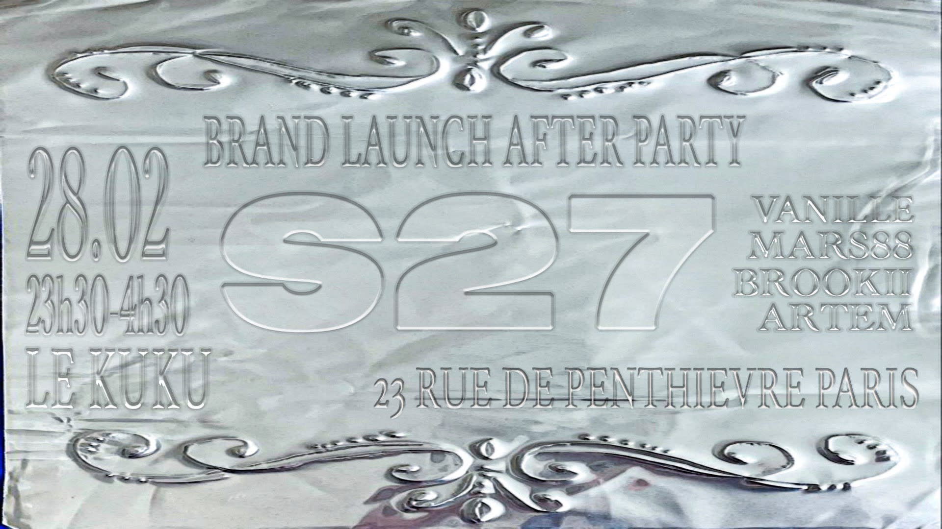 S27 Afterparty Brand Launch Cover