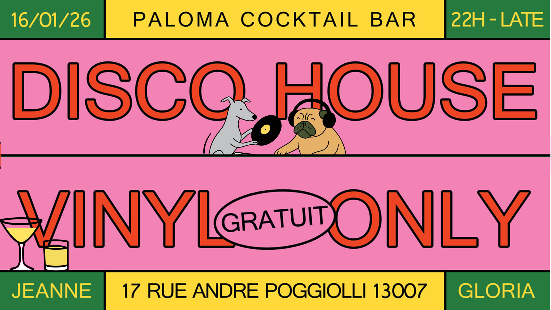 Disco House Vinyl Party Cover