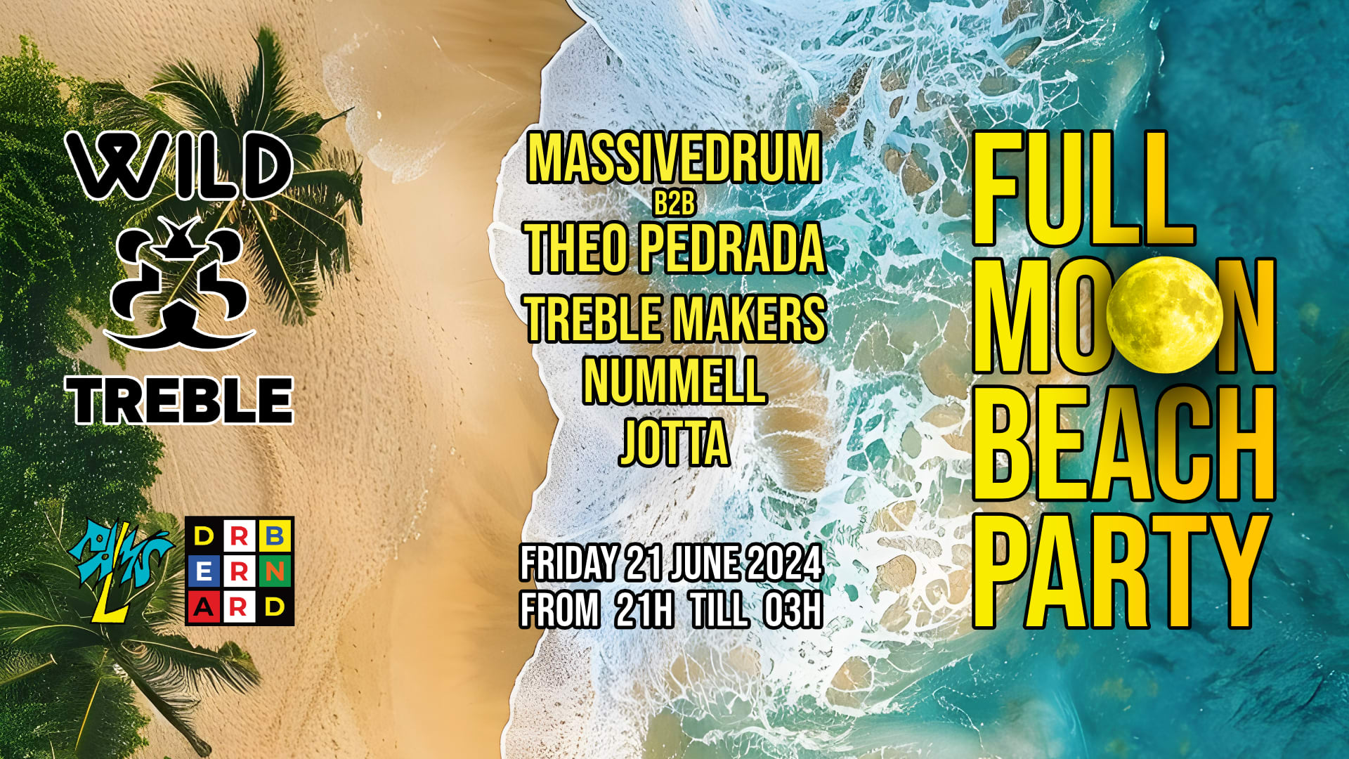 Wild Treble Presents: Full Moon Beach Party Cover
