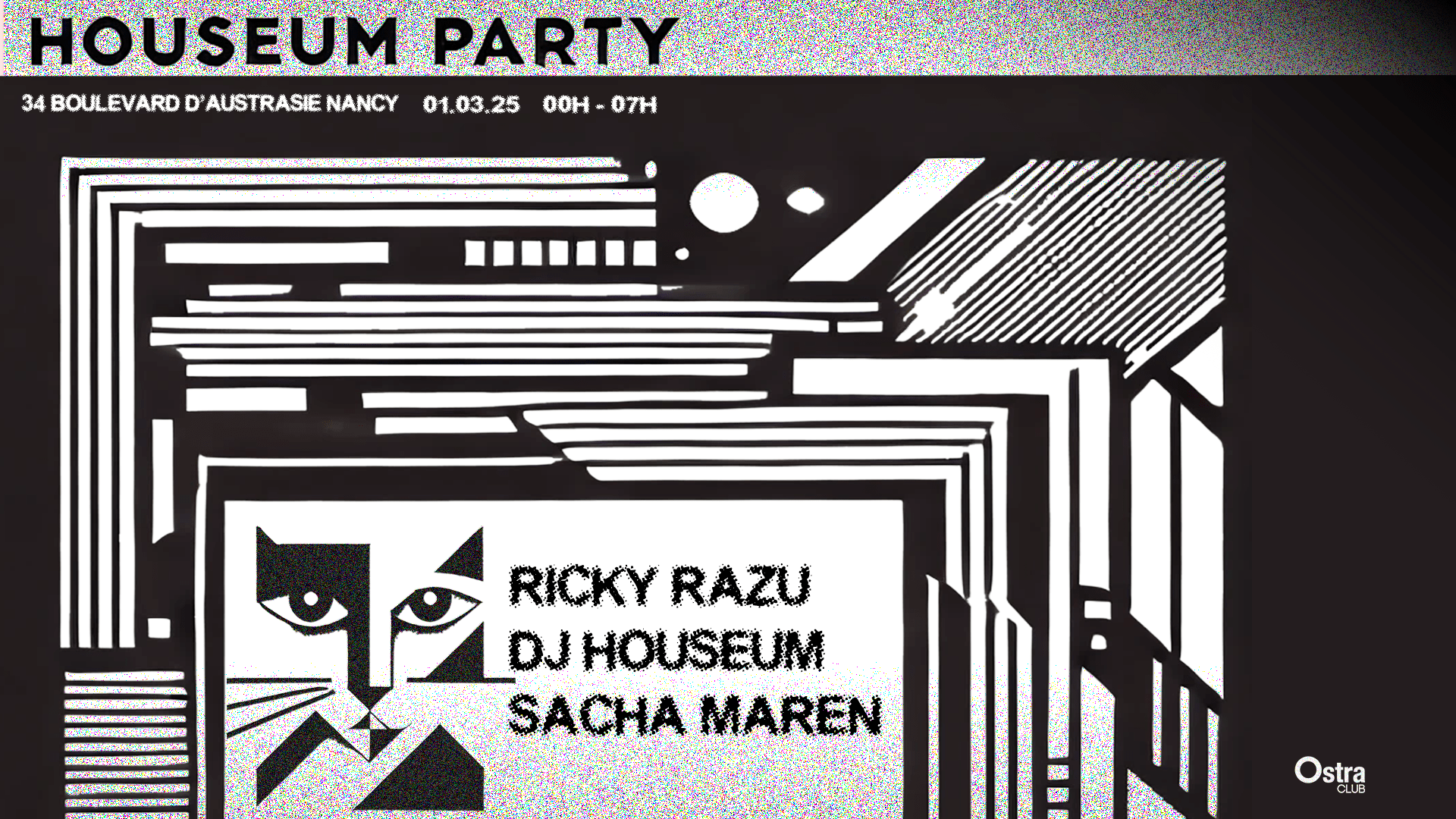 Houseum Label Night : Ricky Razu · Dj Houseum · Sacha Maren Cover
