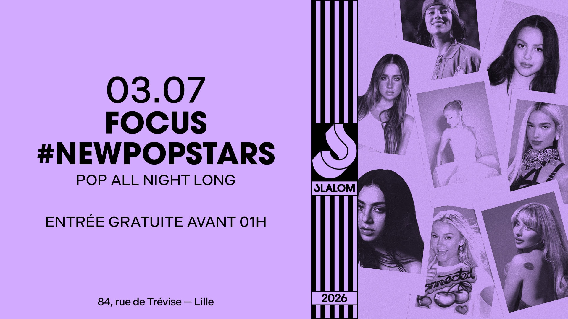 Slalom : Focus #Newpopstars (Vol.2) — Gratuit Av. 01h Cover