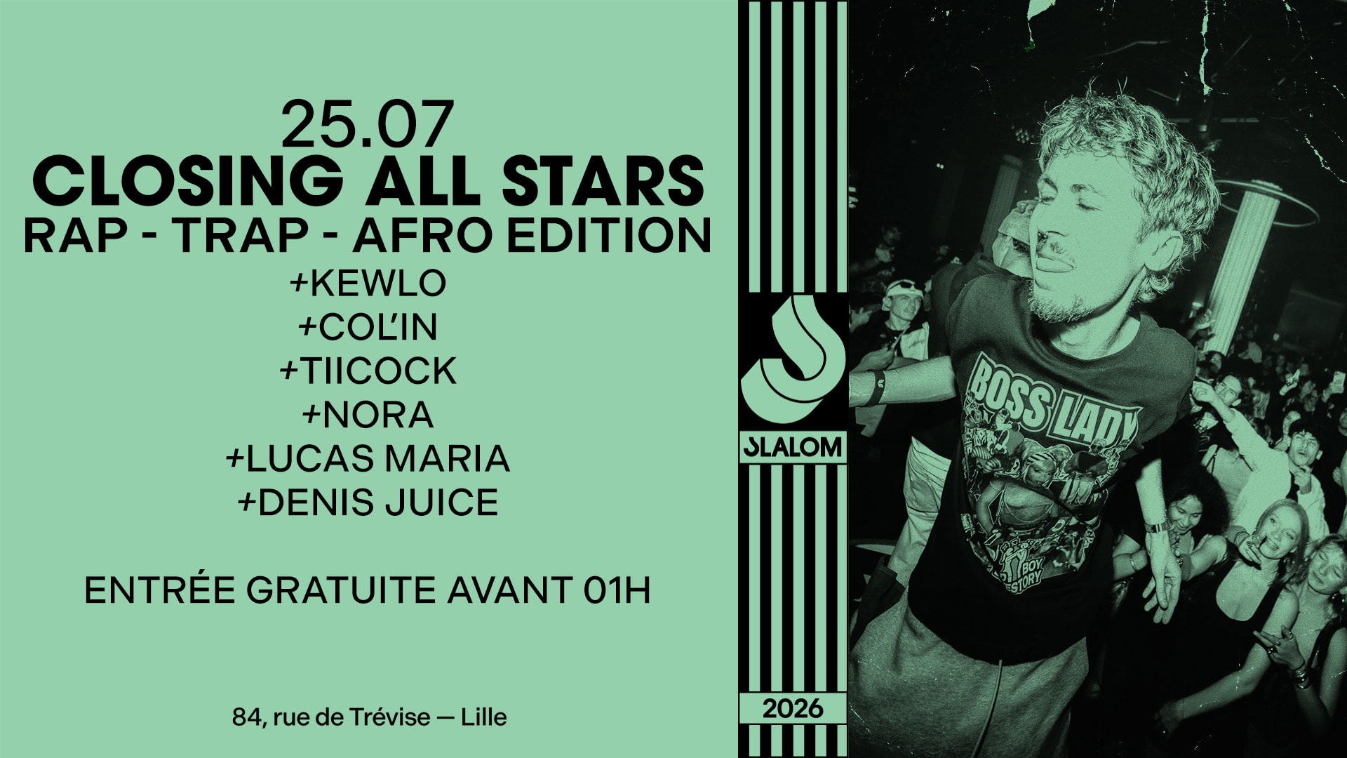 Slalom : Closing All Stars (Rap & Afro) — Gratuit Av. 01h Cover