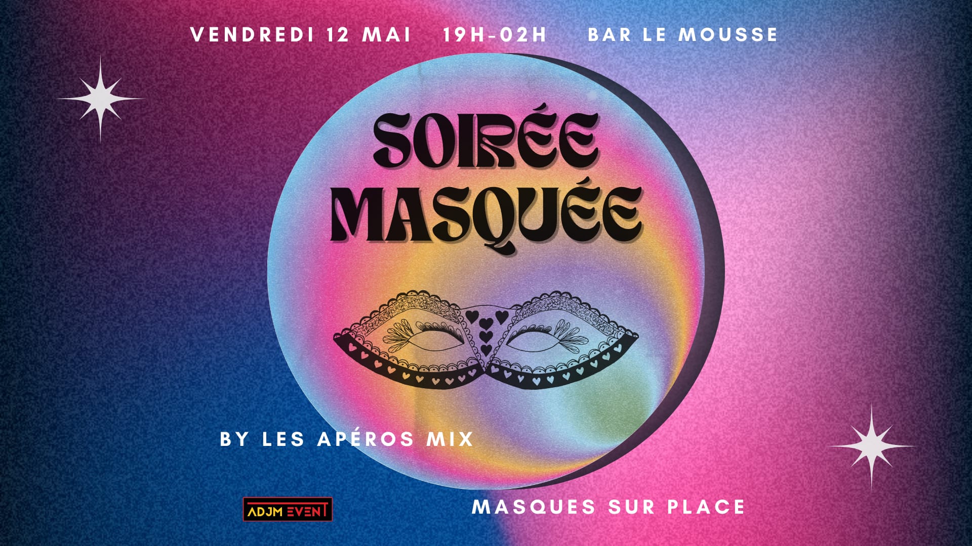 Soirée Masqué - Closing Apéros MIX - Vendredi 12 Mai Cover