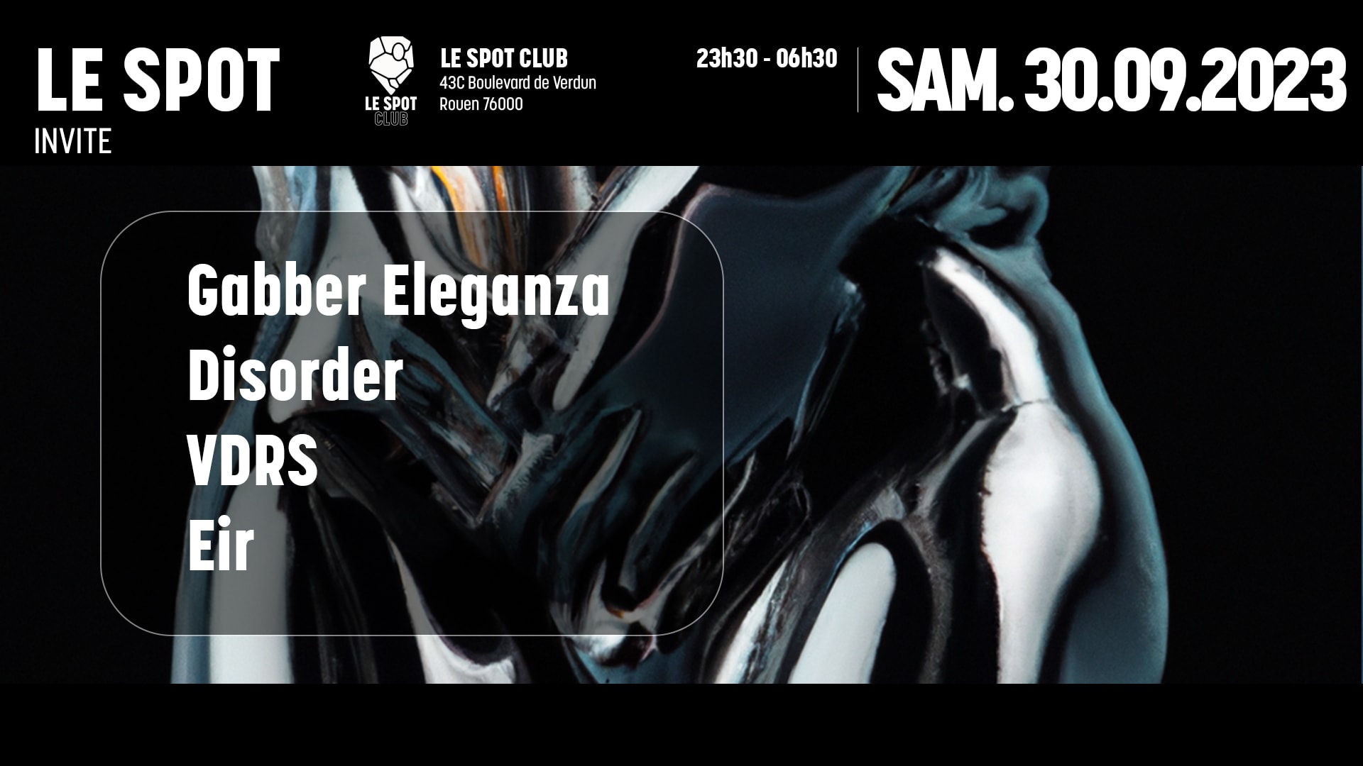 Le Spot Invite: Gabber Eleganza Cover