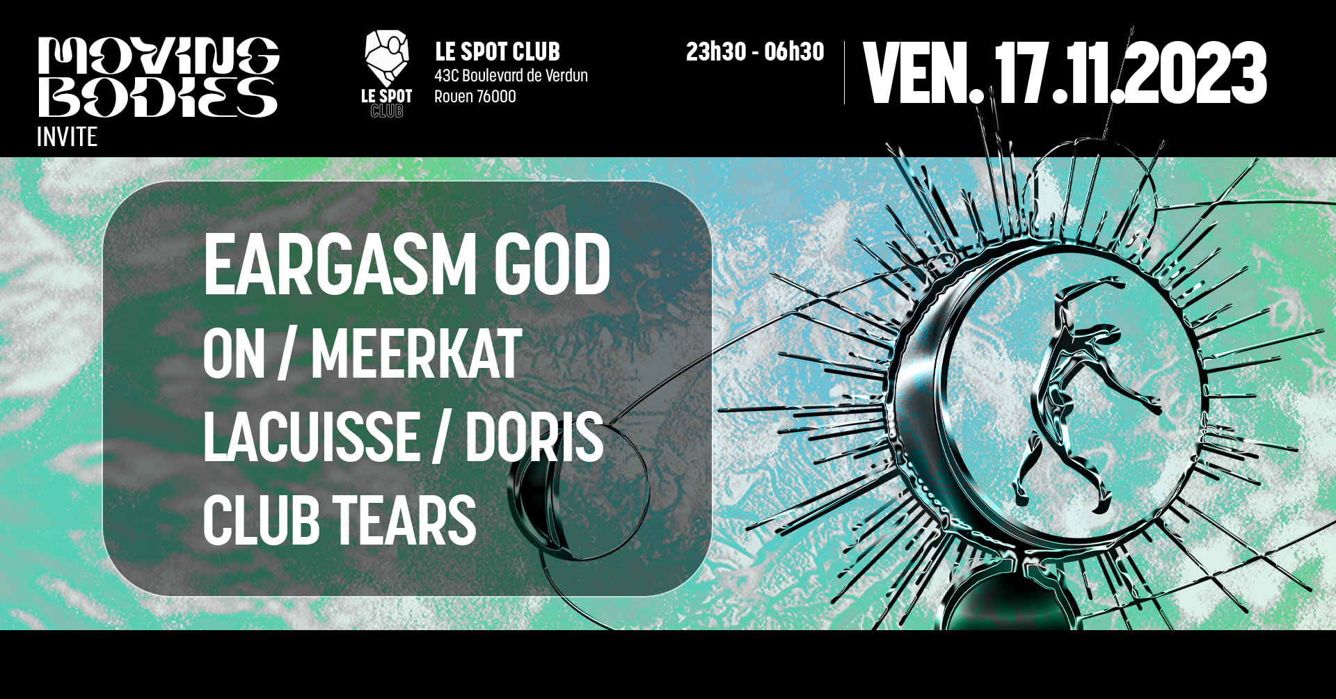 Moving Bodies Invite : Eargasm God Cover