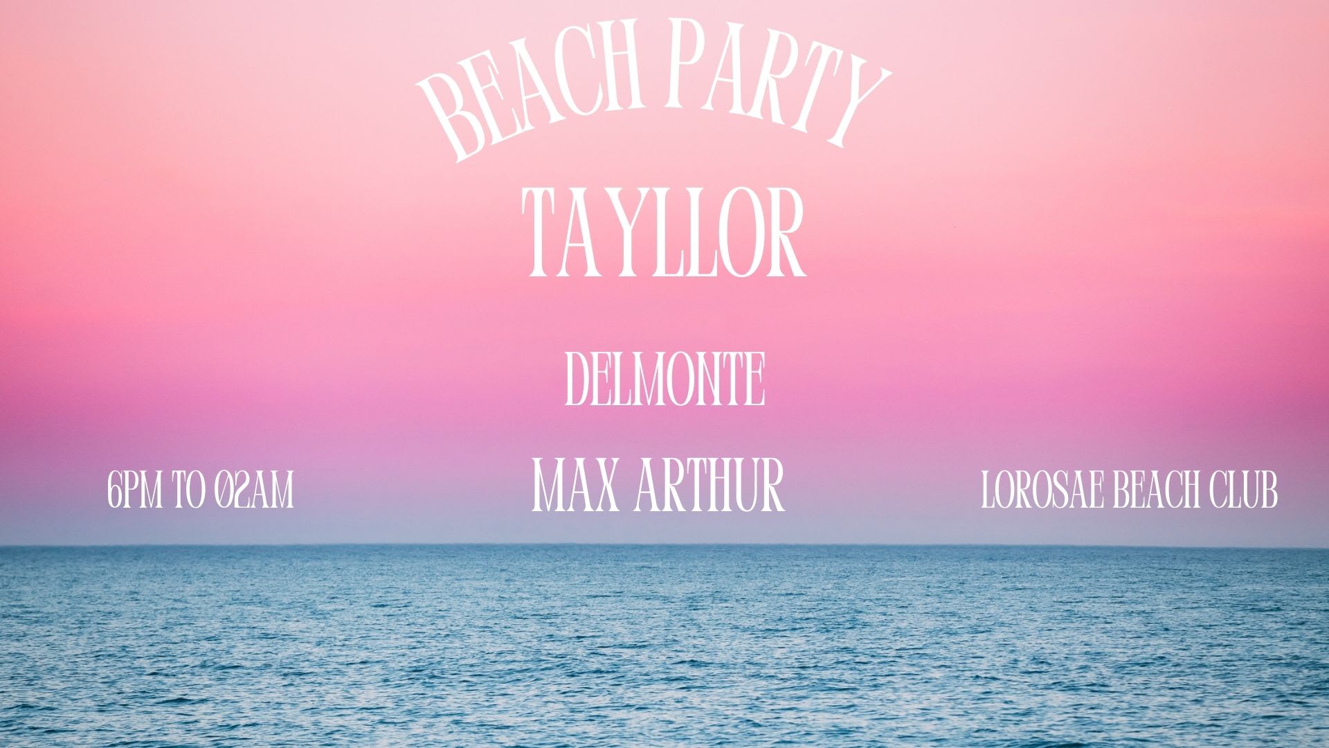 Beach Party With Tayllor - 09/08 Cover