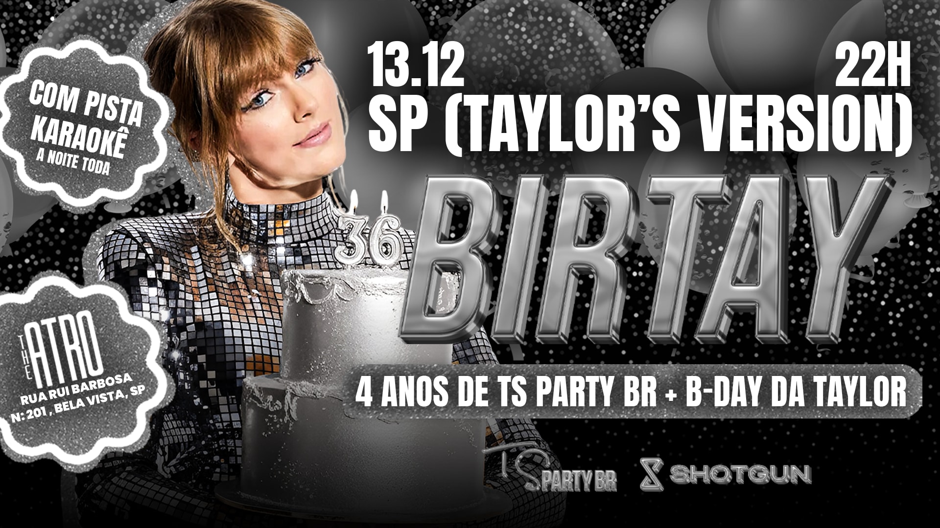 Sp (Taylor's Version): 4 Anos Ts Party Br + B-Day Ts Cover