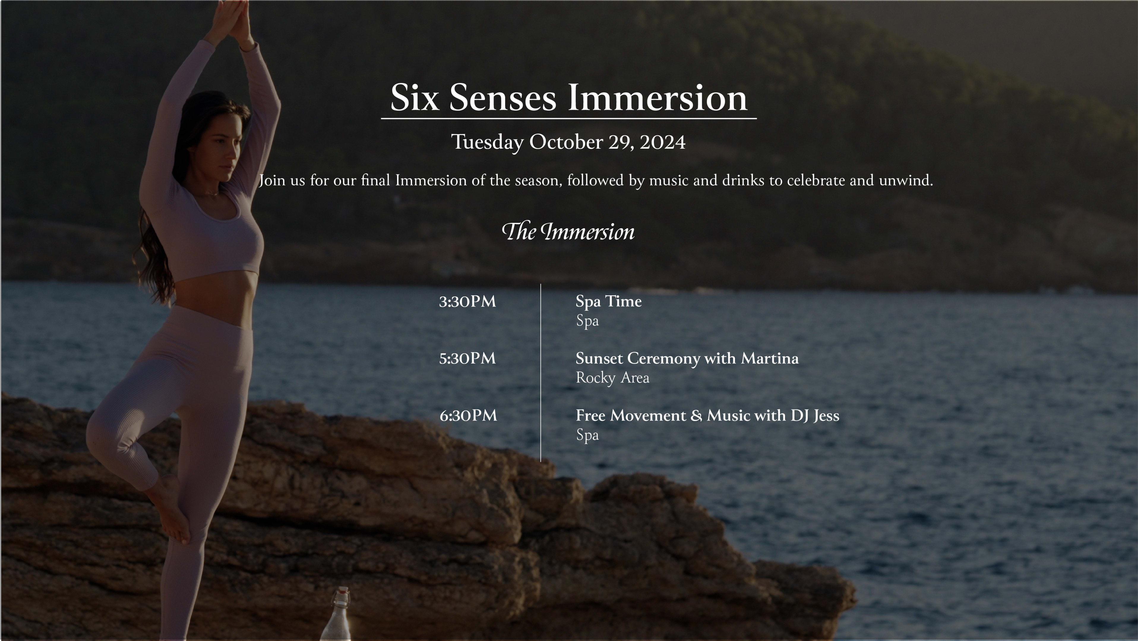 Six Senses Immersion - October 29th Cover