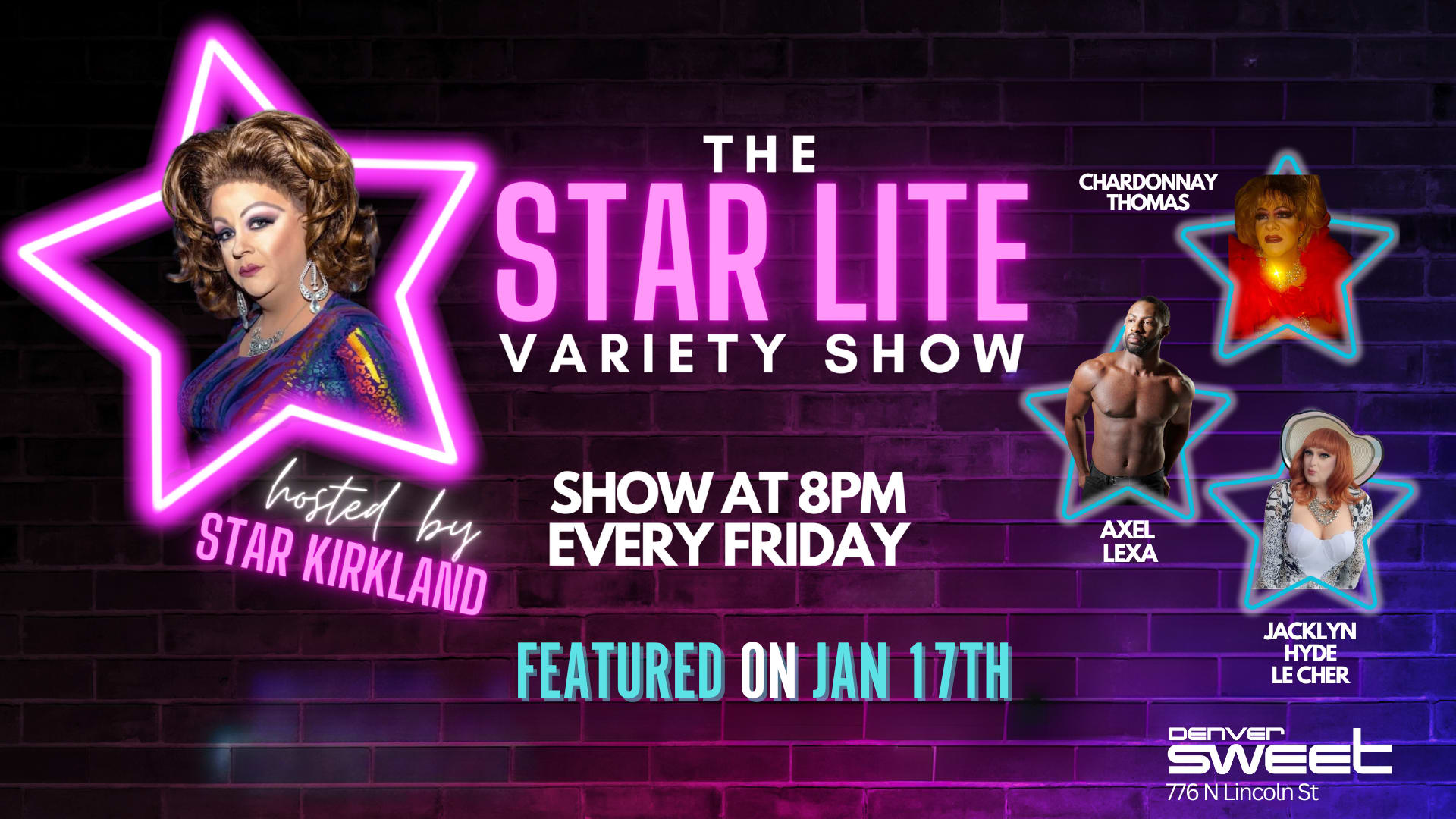 Star Lite Variety (Drag) Show (No Cover) 1/17 Cover