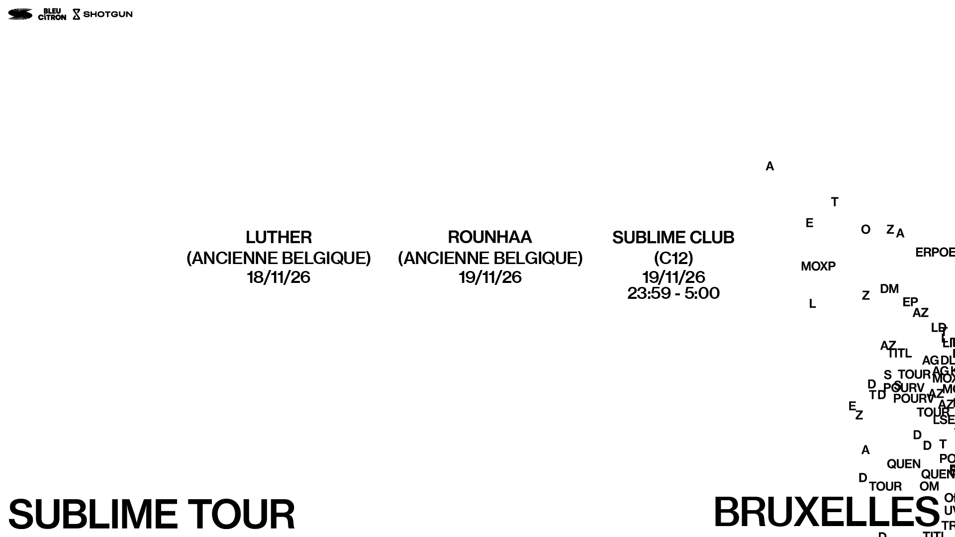 Sublime Tour - Bruxelles Cover