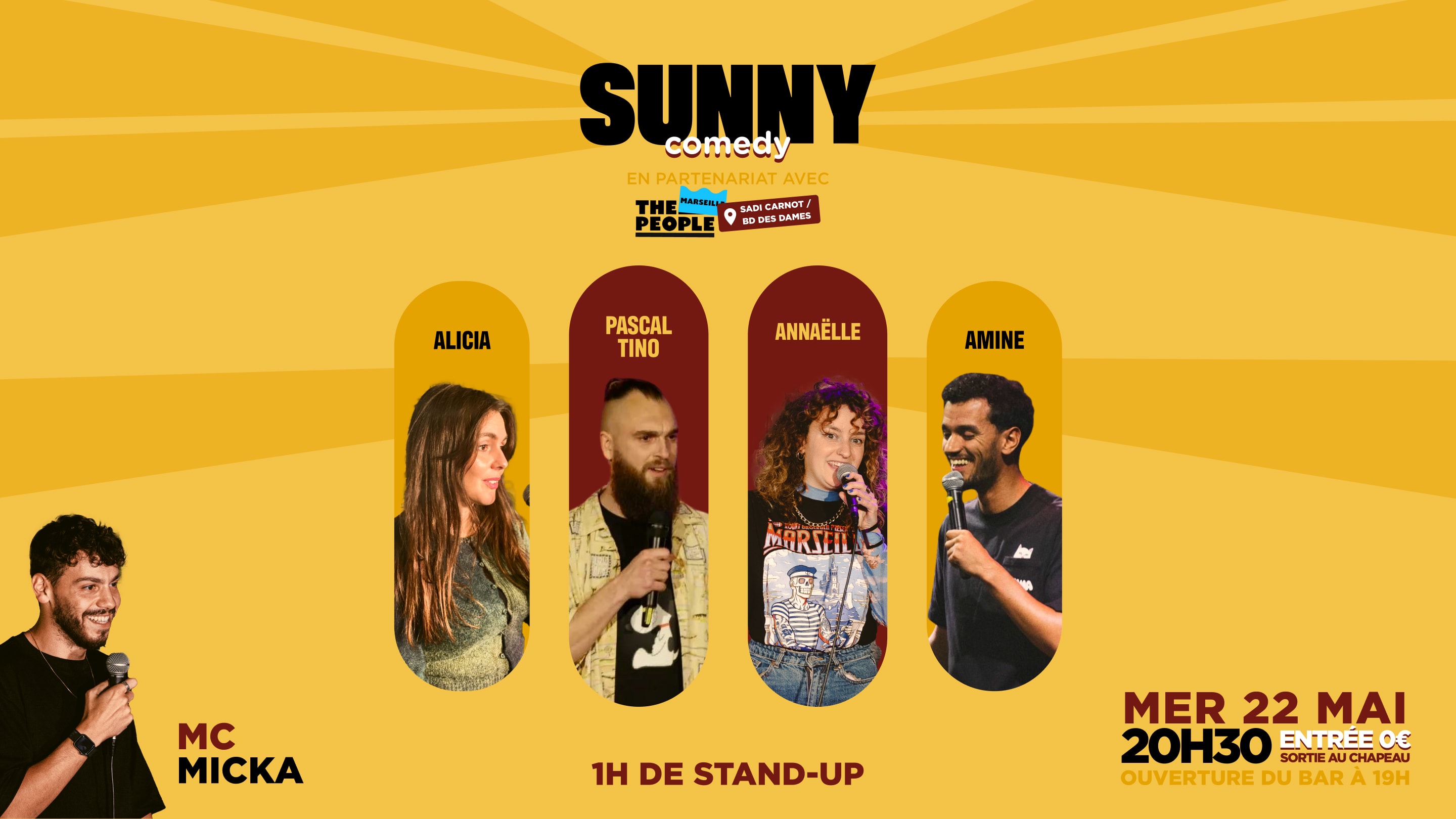Sunny Comedy X The People • 1h De Stand-Up • 22-05 Cover
