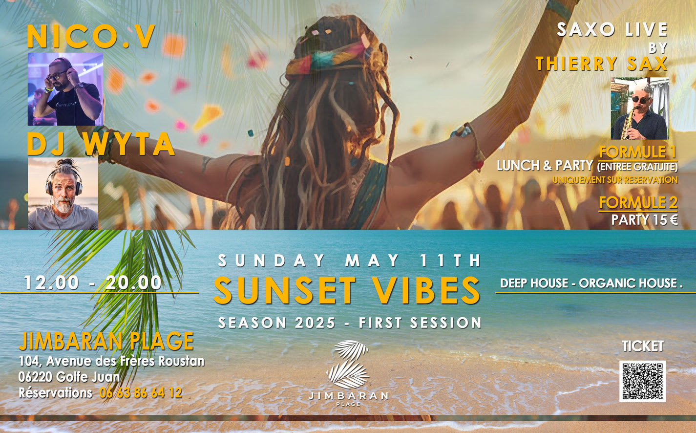 Sunset Vibes Nico.V & Dj Wyta Saxo  Live By Thierry Sax Cover