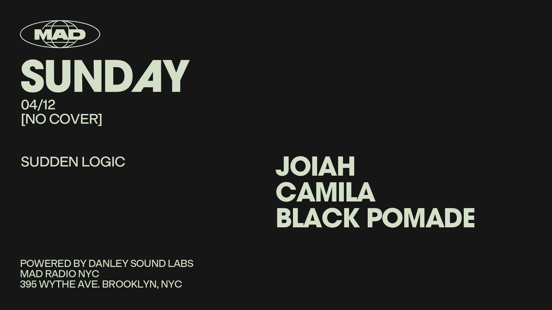 Sudden Logic: Joiah / Camilla / Black Pomade Cover