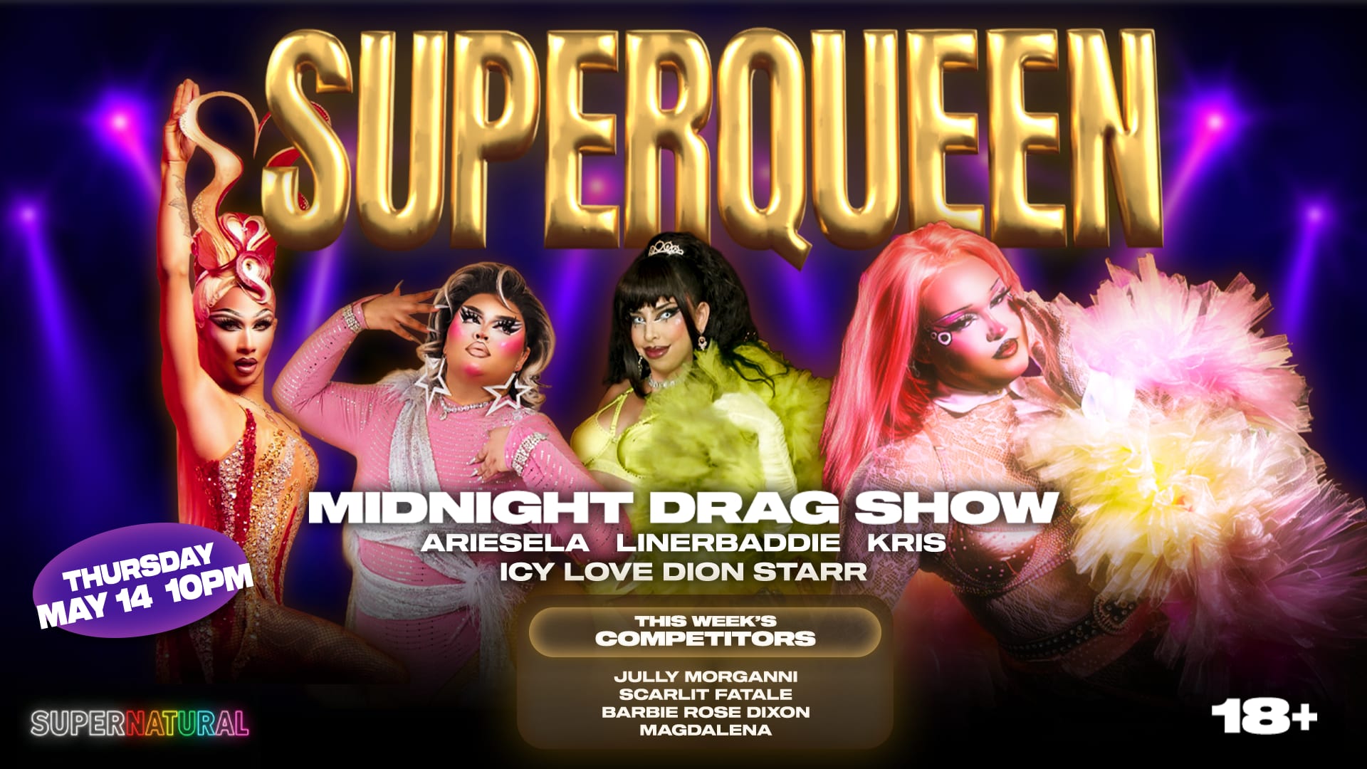 Superqueen Drag Rave + Competition (18+) Cover