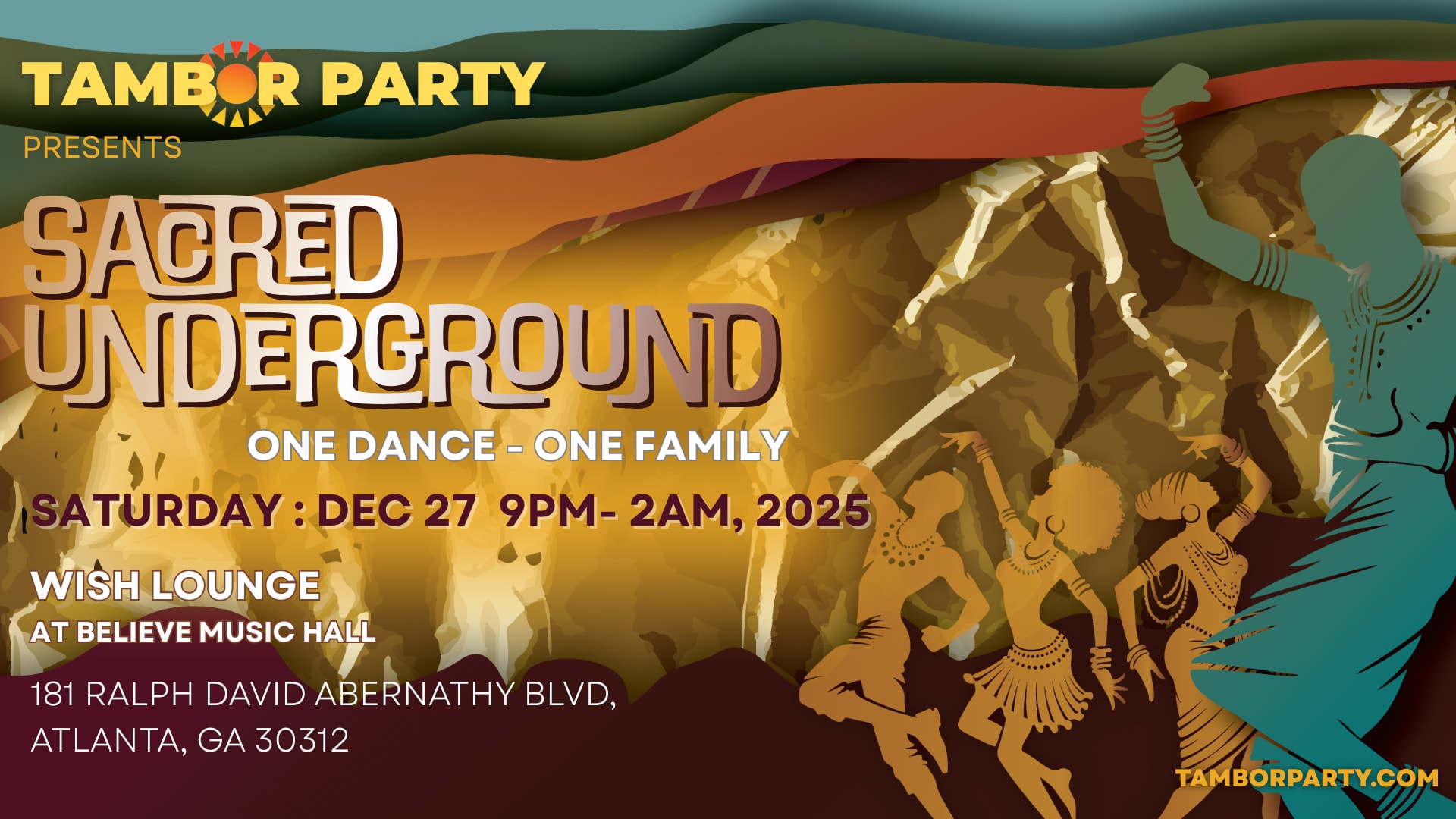 Tambor Party Presents 'sacred Underground' - Dec 27 Cover