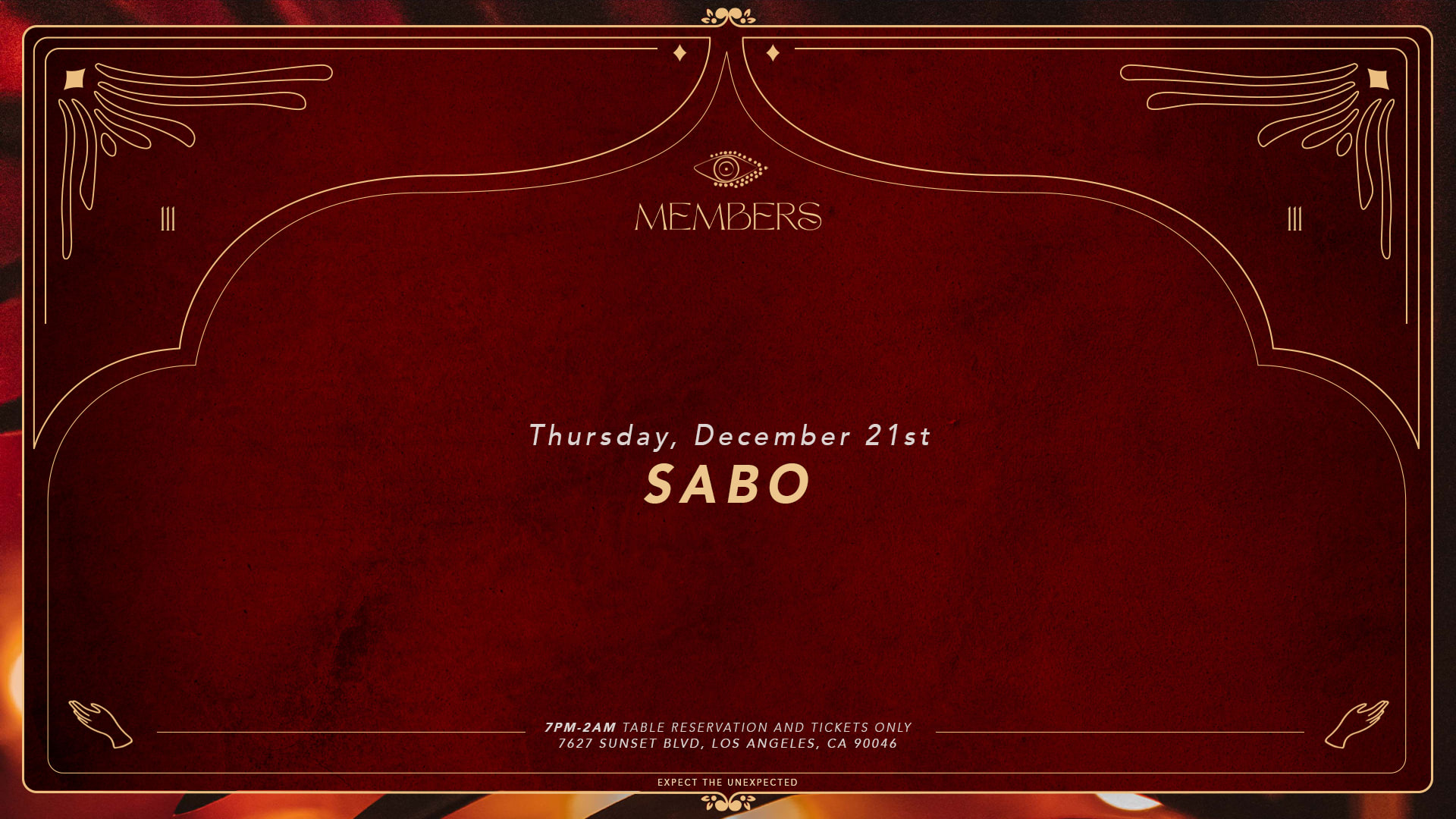 Sabo - Christmas Week At Members Cover