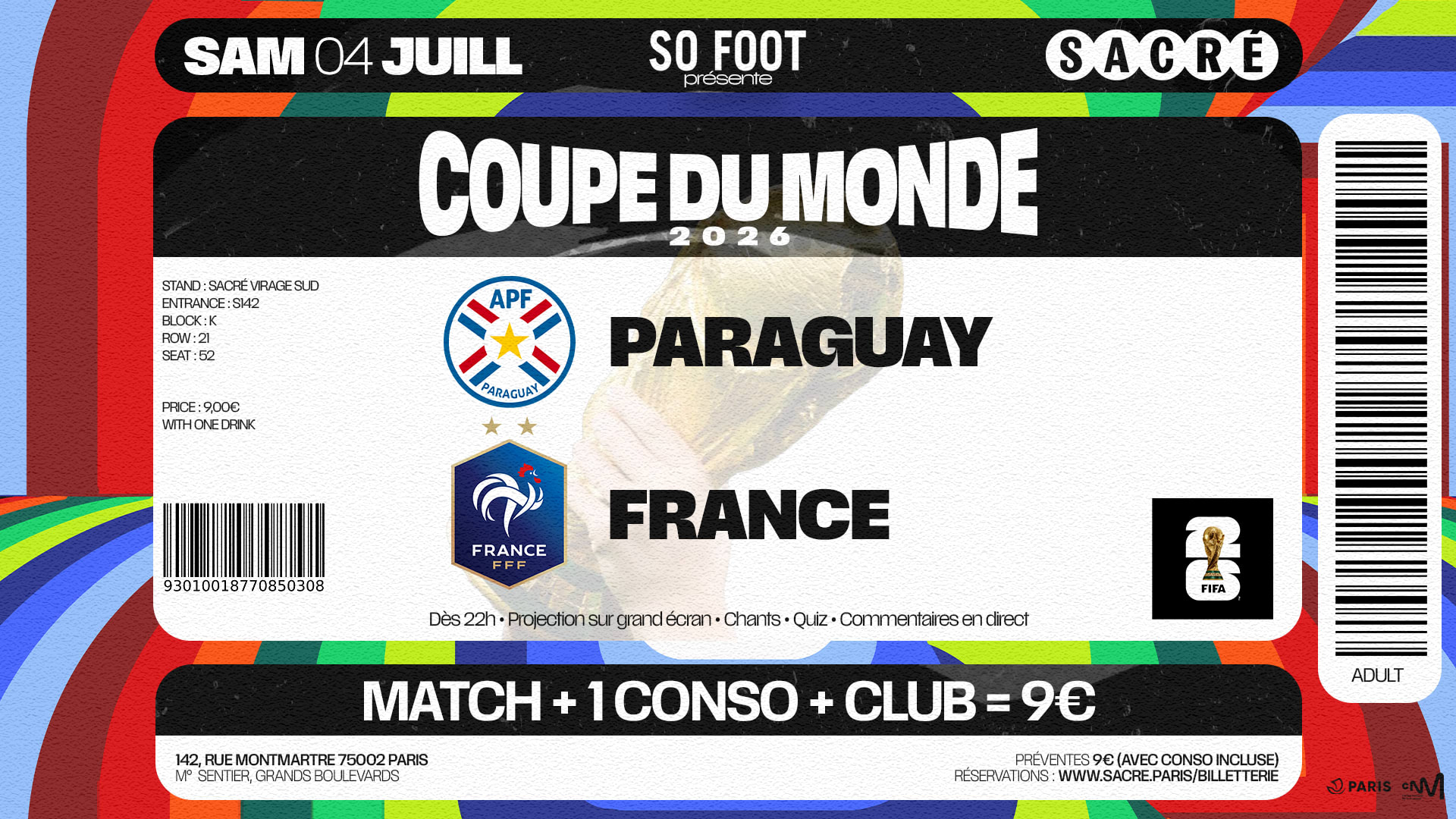 So Foot Présente : Paraguay - France Cover